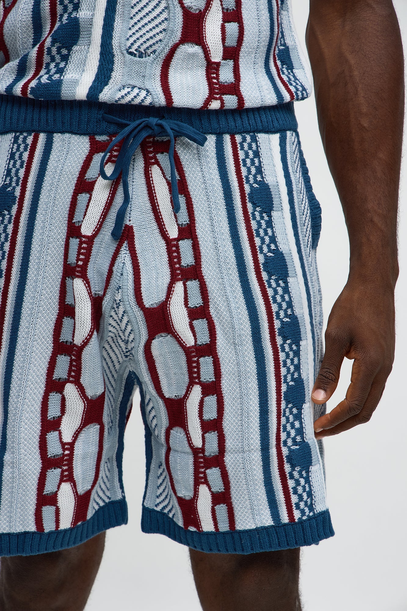 Relaxed Wakka Knit Short - Teal/combo