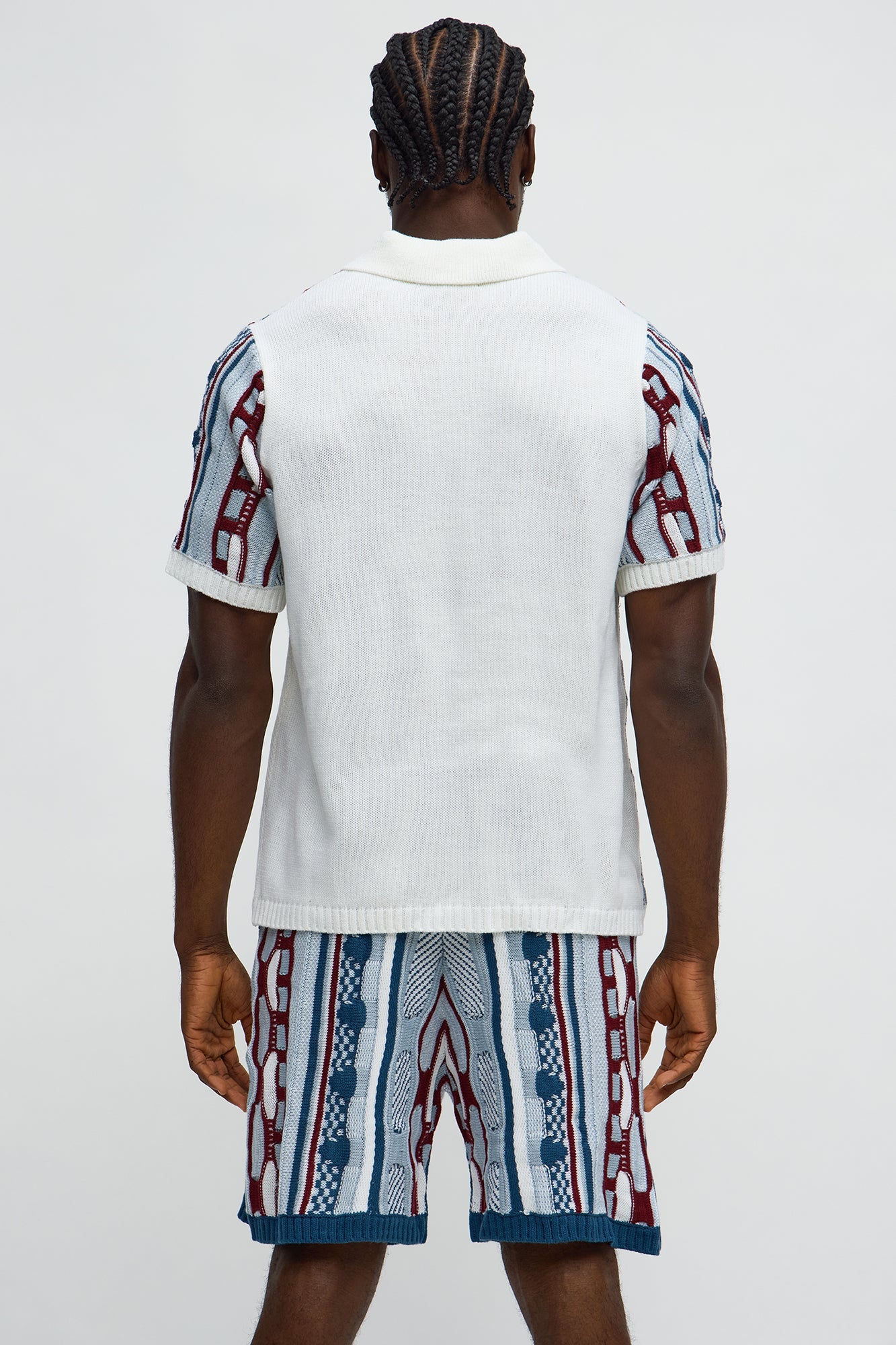 Wakka Multi Color Knit Polo - White/combo