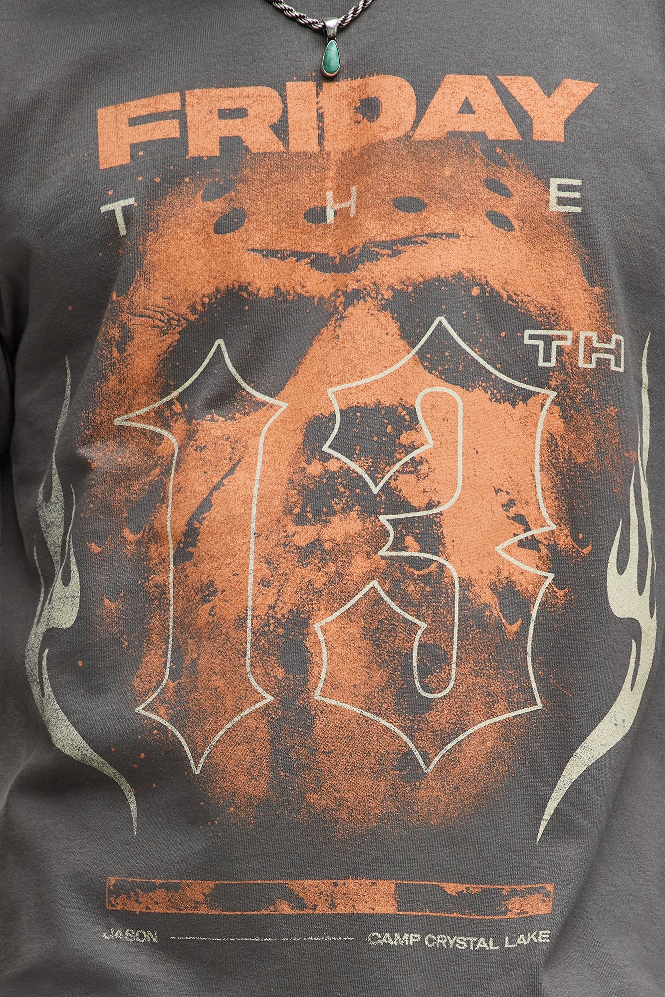 Friday The 13th Crystal Lake Short Sleeve Tee - Charcoal