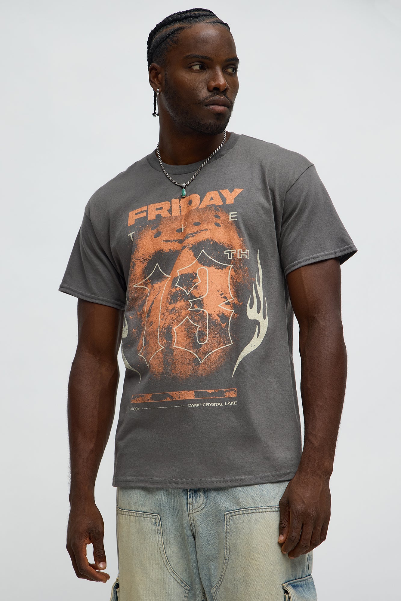 Friday The 13th Crystal Lake Short Sleeve Tee - Charcoal