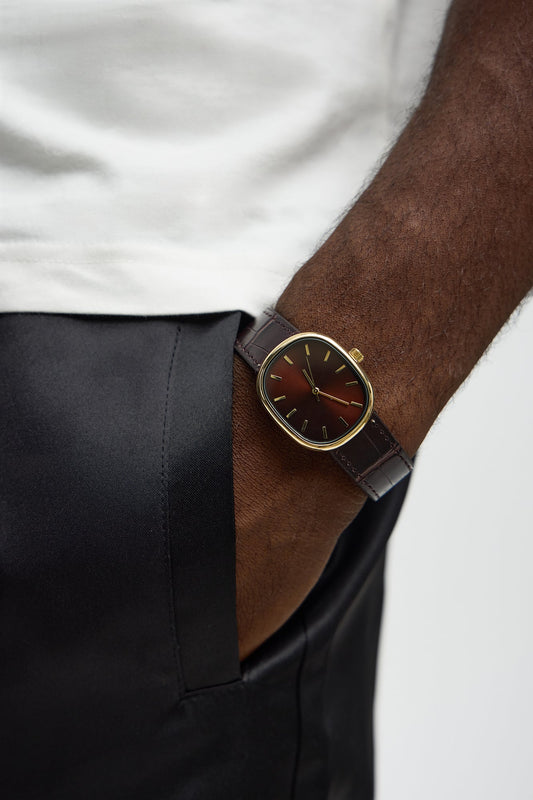 Running Out Of Time Watch - Brown