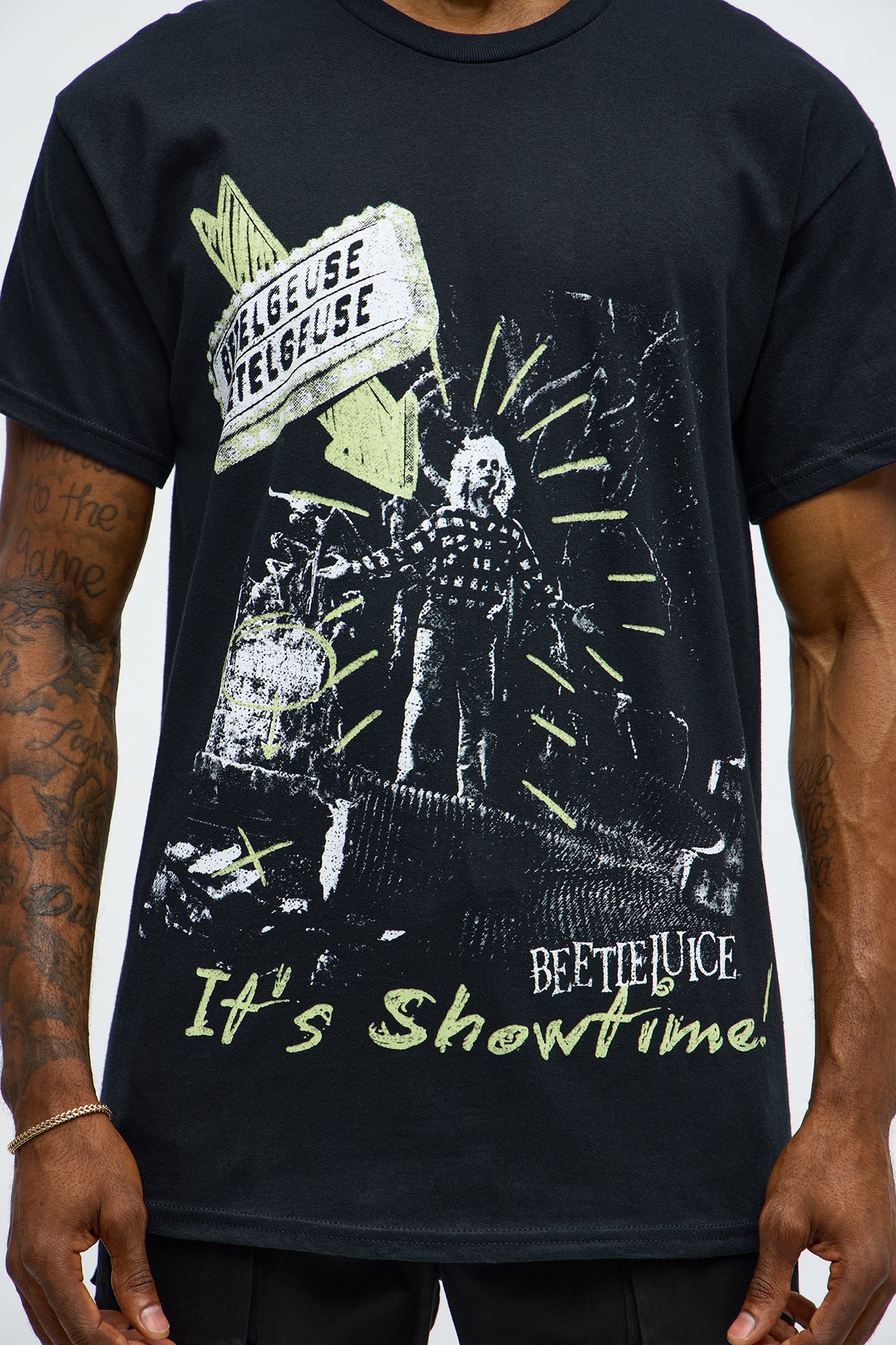 Beetlejuice It's Showtime! Short Sleeve Tee - Black