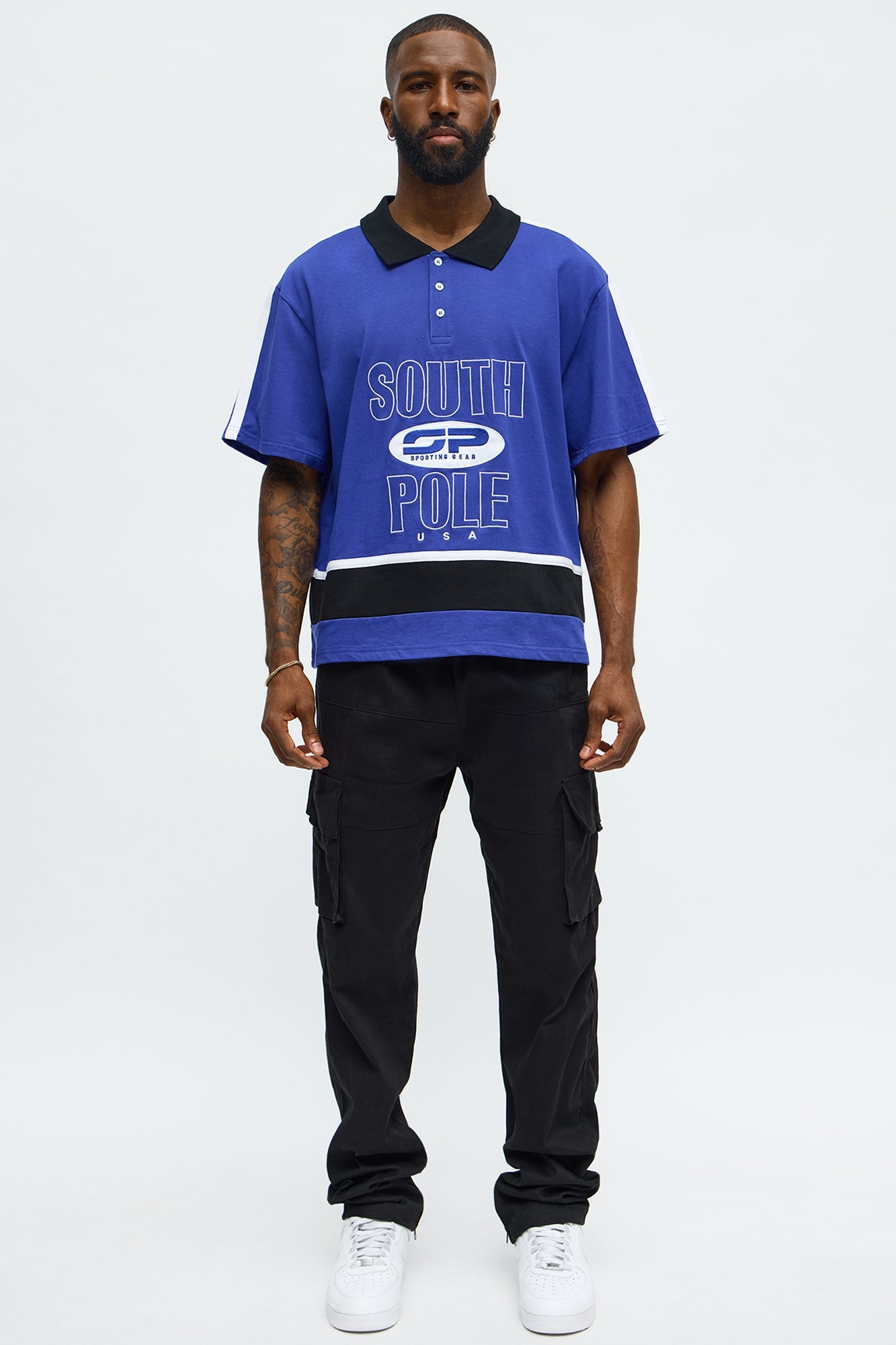 Straight Cargo Ankle Zipper Pants - Black