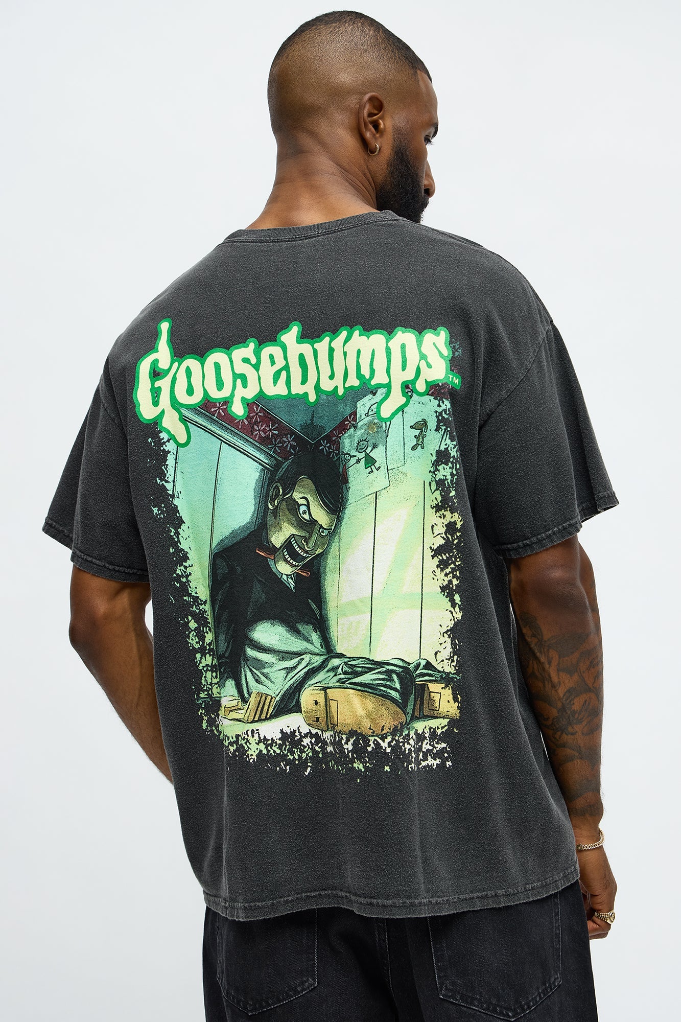 Goosebump Night Of The Living Dummy Short Sleeve Tee - Black Wash