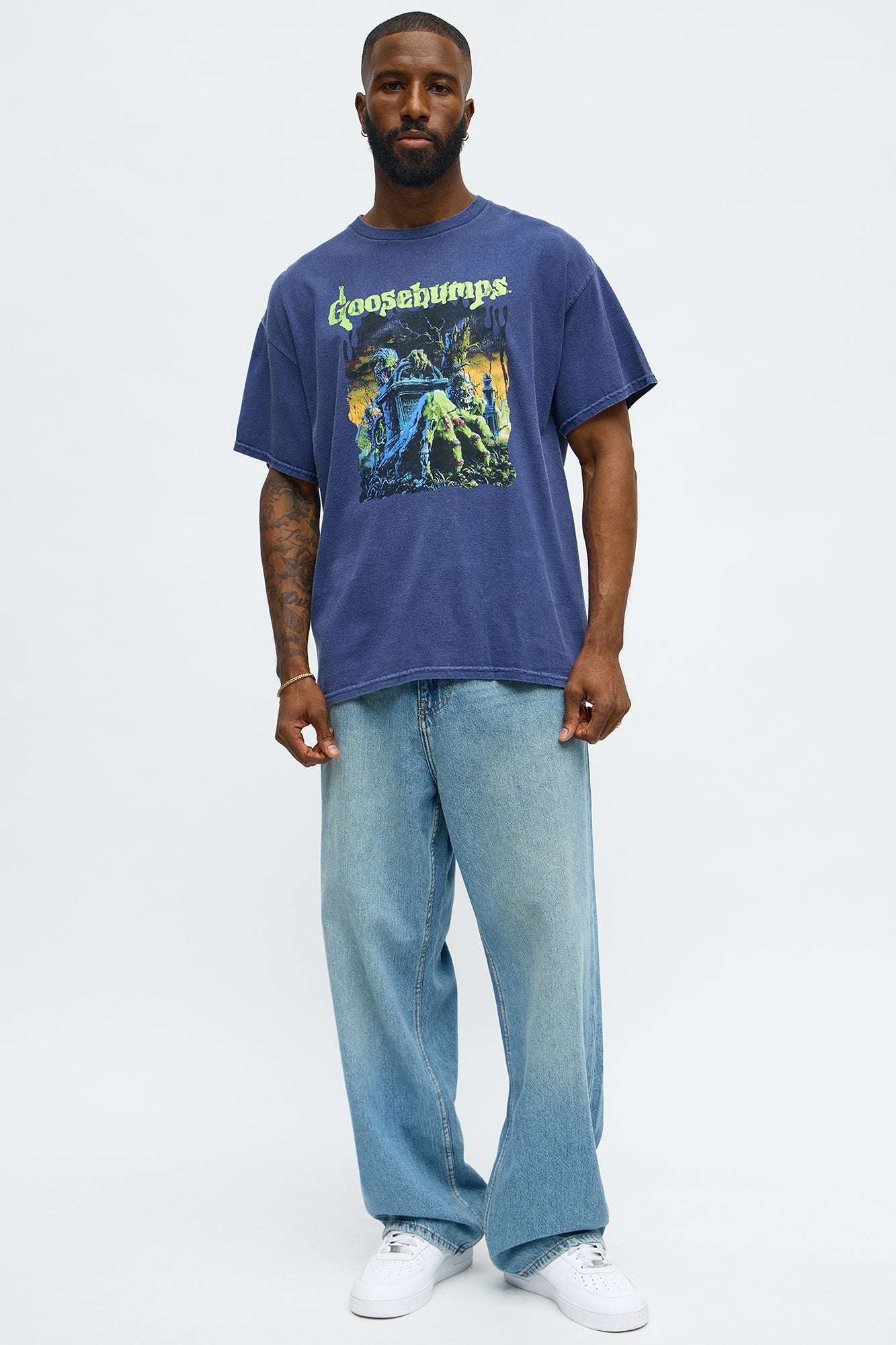Goosebumps Dont Go To Sleep Short Sleeve Tee - Navy