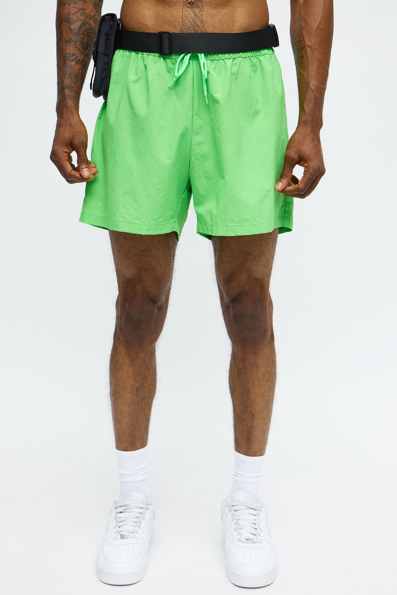 Male Villa Bombshell 3 Piece Swim Trunk And Mic Halloween Costume - Green