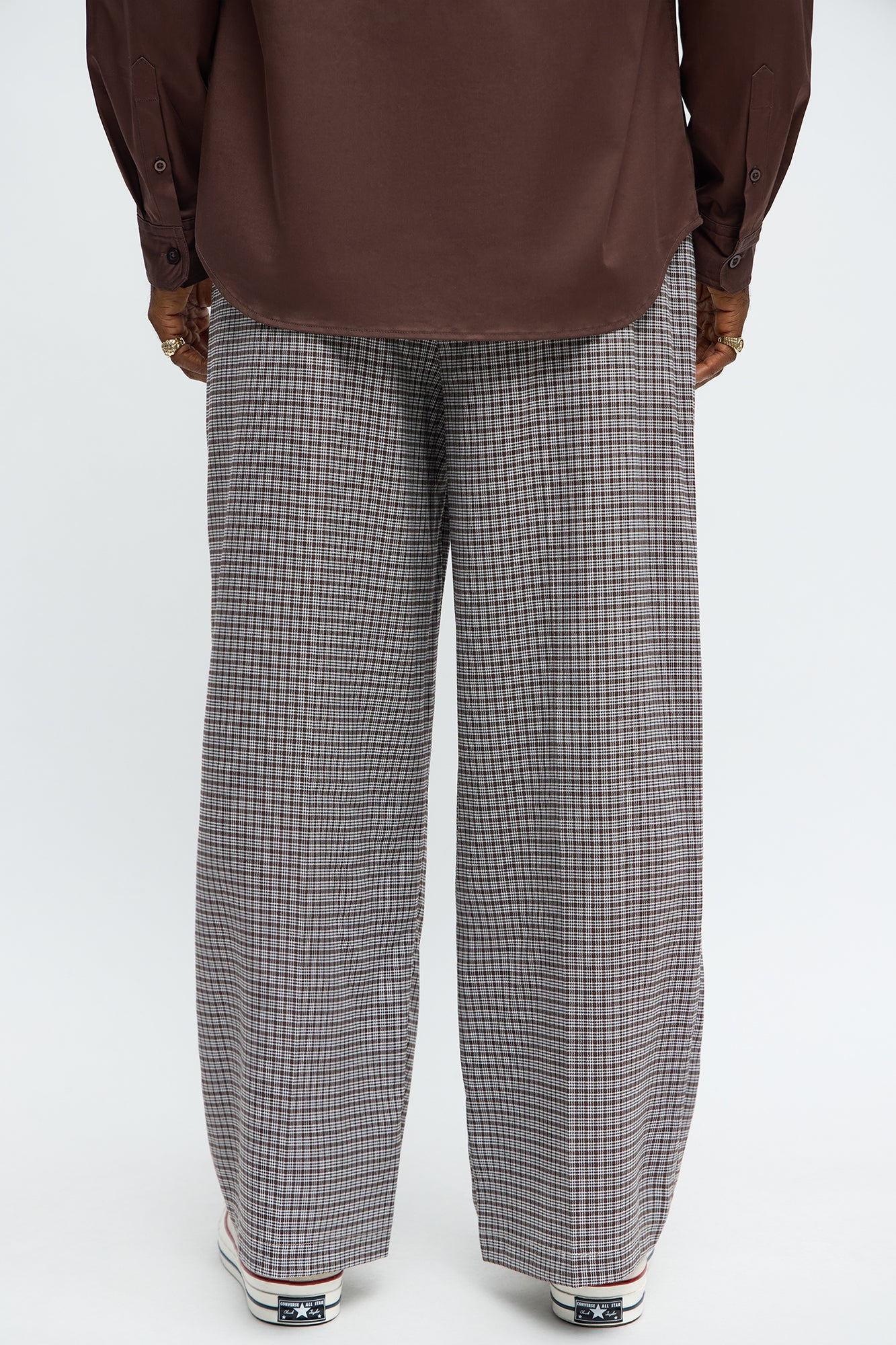 Wide Leg Street Car Pleated Trouser - Black/combo