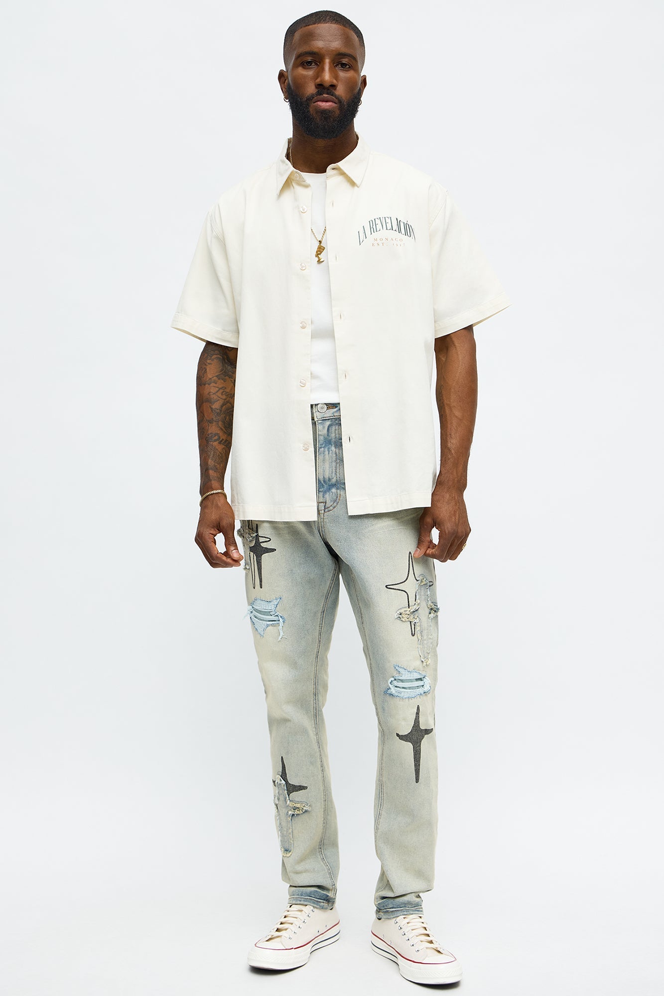 Skinny Star Me Ripped Jean - Light Blue Wash