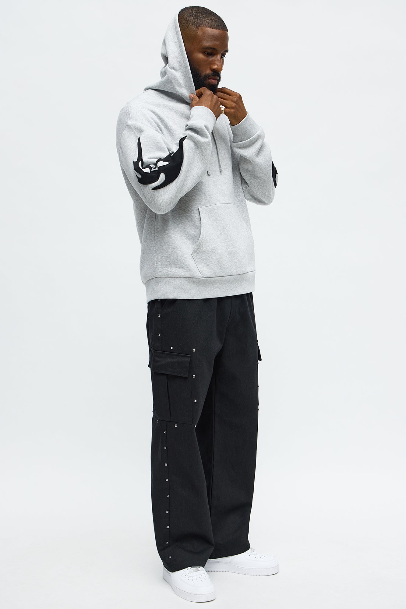 Flame Time Tyson Hoodie - Heather Grey