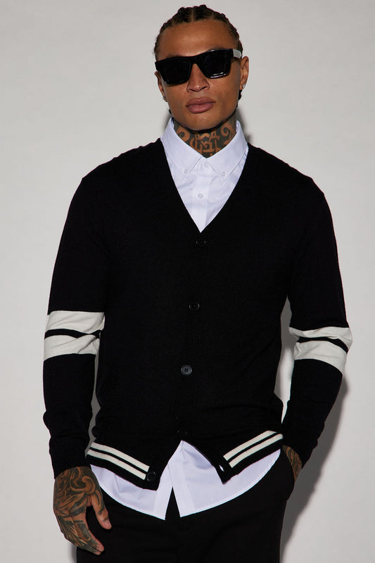 Uptown Cardigan - Black/White