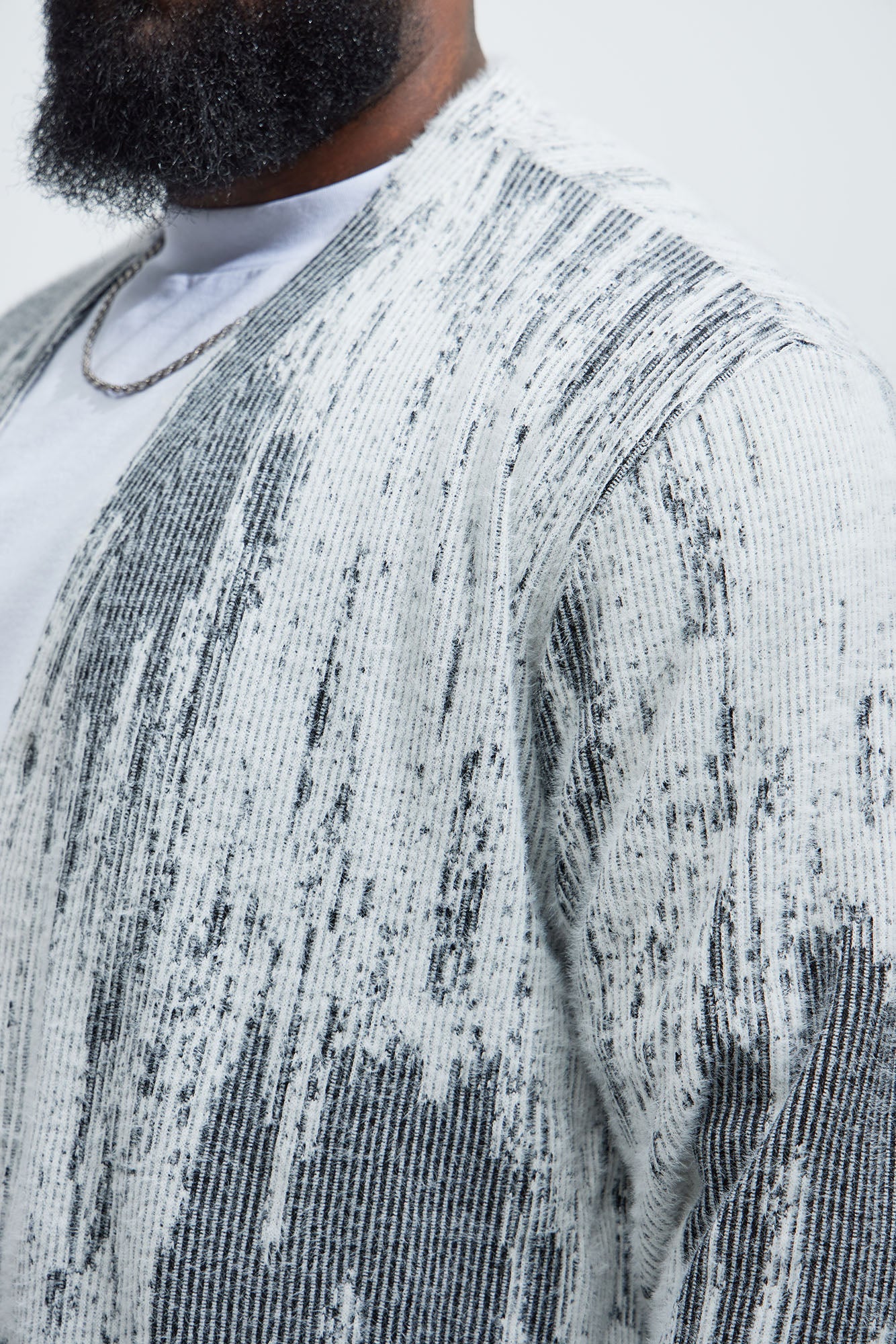 Livin' That Life Mohair Cardigan - Black/combo