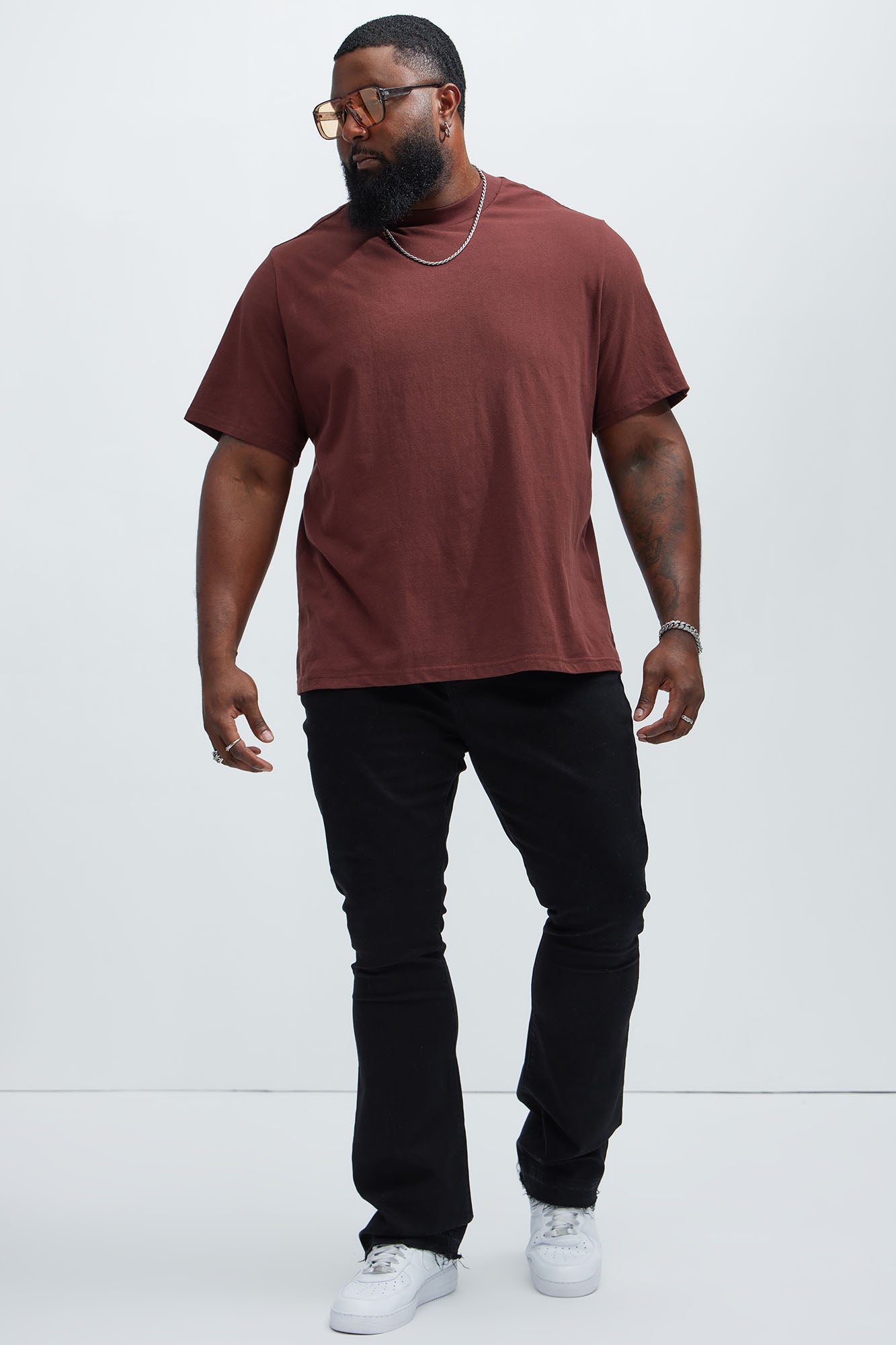 Oversized Heavyweight Tee 240GSM - Burgundy