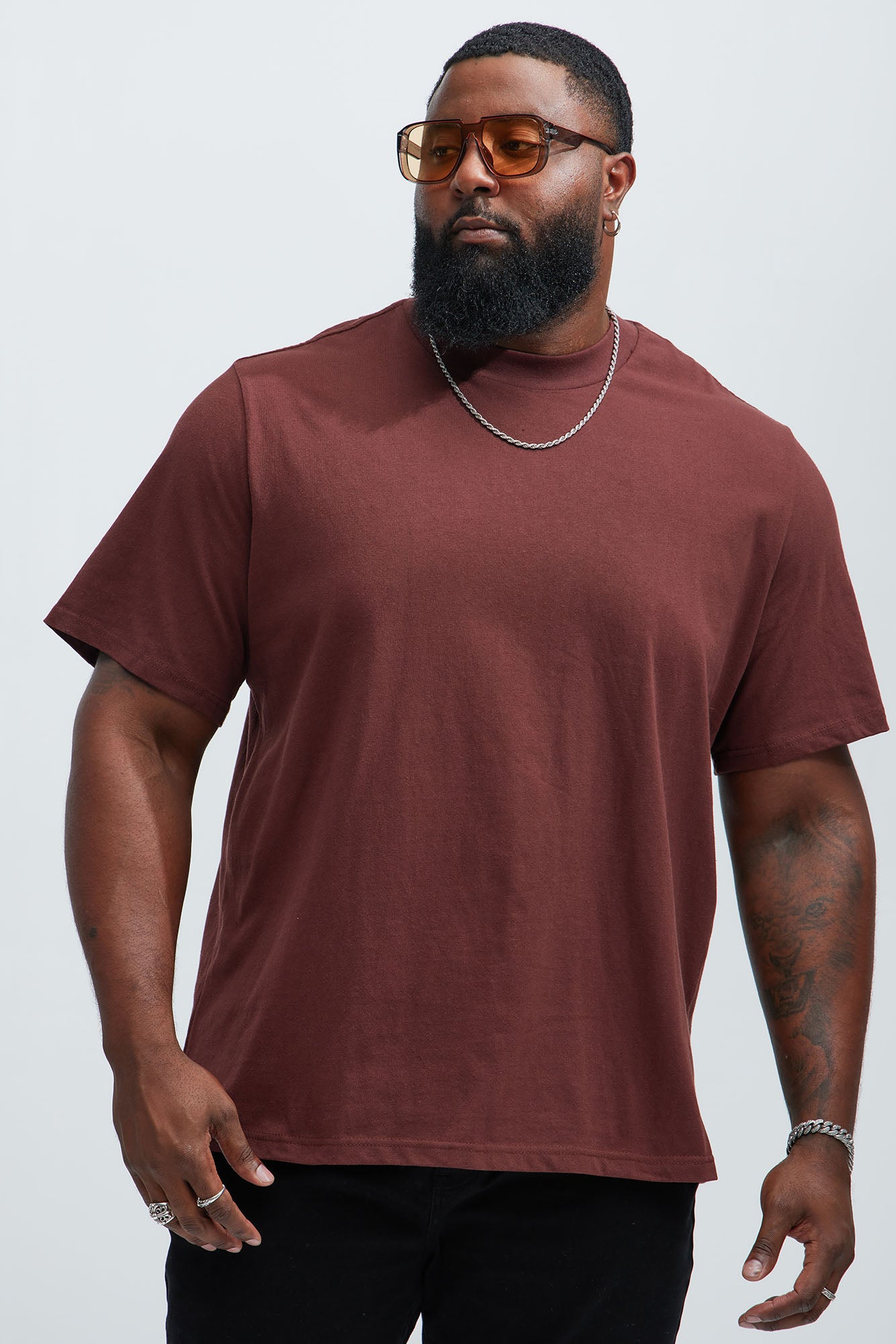 Oversized Heavyweight Tee 240GSM - Burgundy
