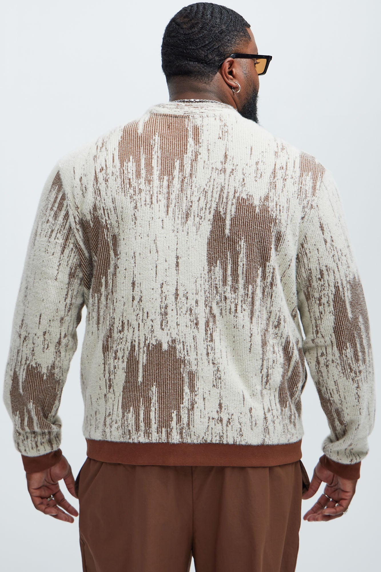 Livin' That Life Mohair Cardigan - Brown/combo