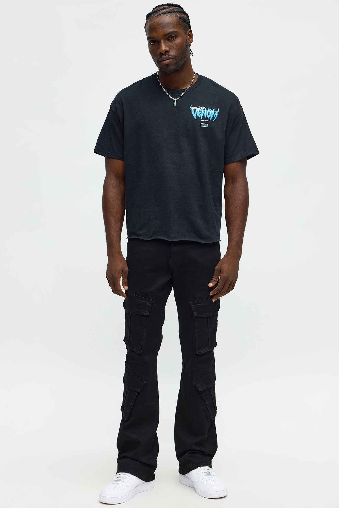 Venom Along Came A Spider Boxy Short Sleeve Tee - Black