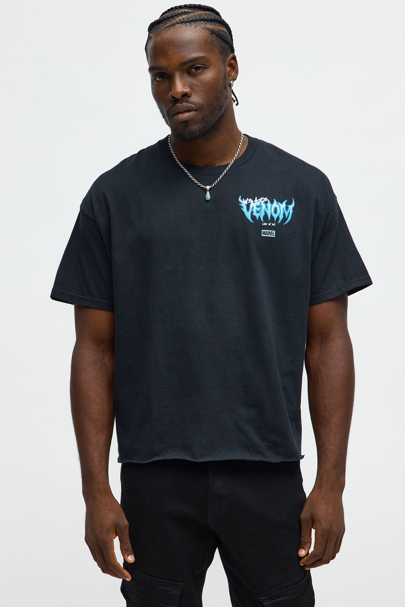 Venom Along Came A Spider Boxy Short Sleeve Tee - Black