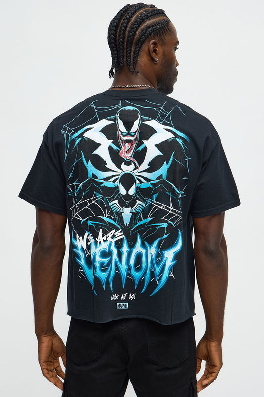 Venom Along Came A Spider Boxy Short Sleeve Tee - Black