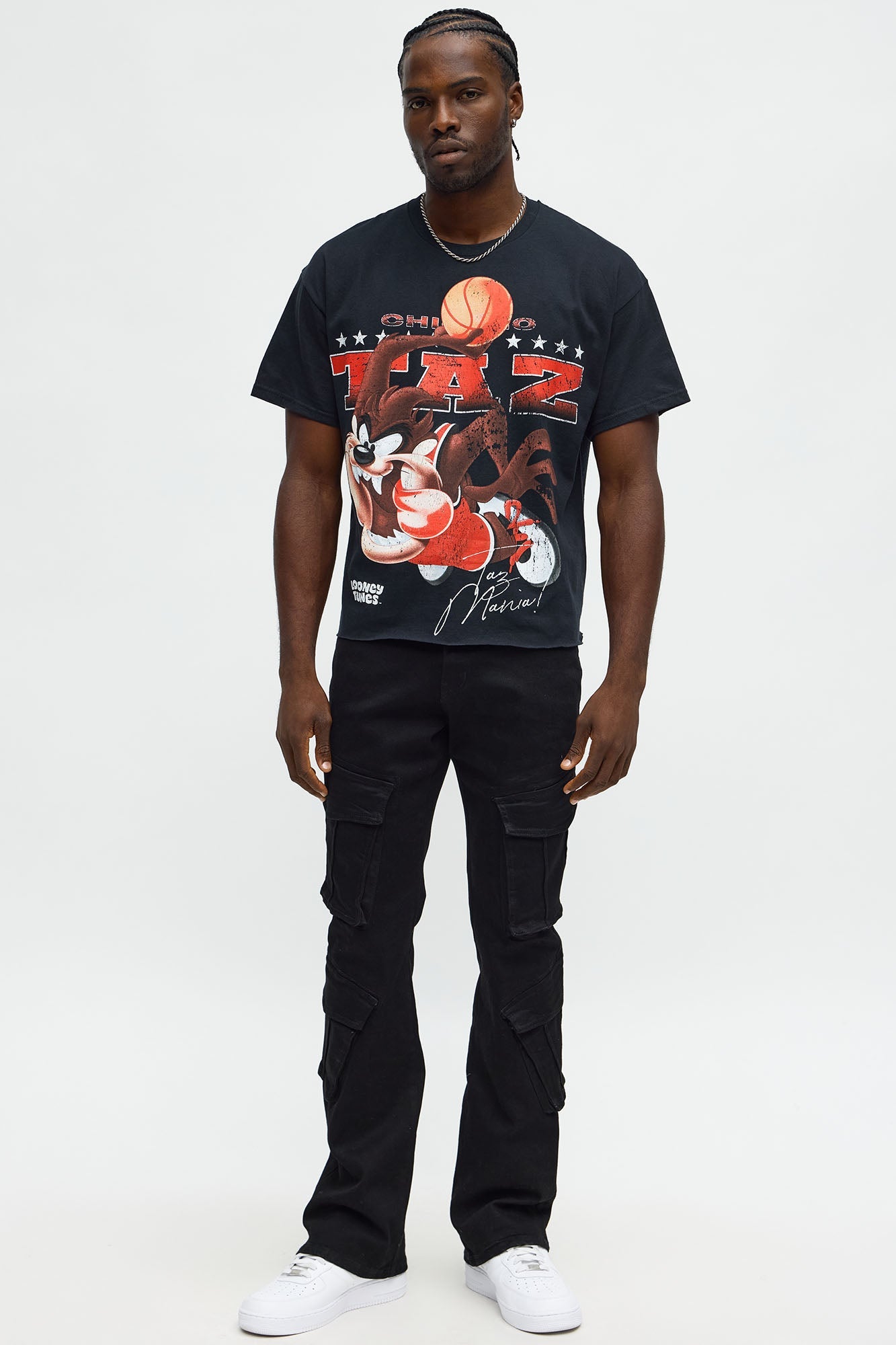 Looney Tunes Chicago Taz Short Sleeve Tee - Black