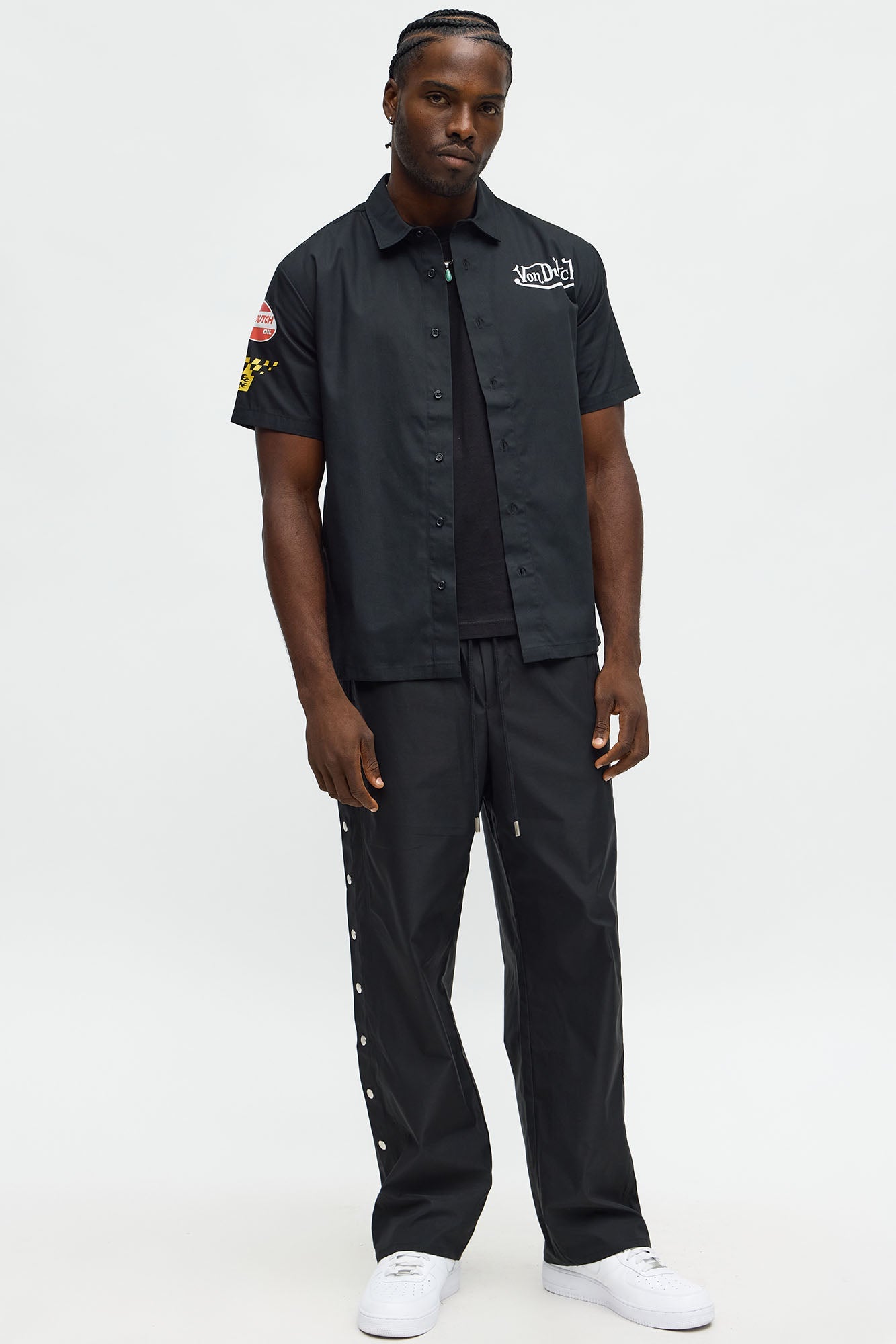 Von Dutch Cities Button Up Shirt - Black