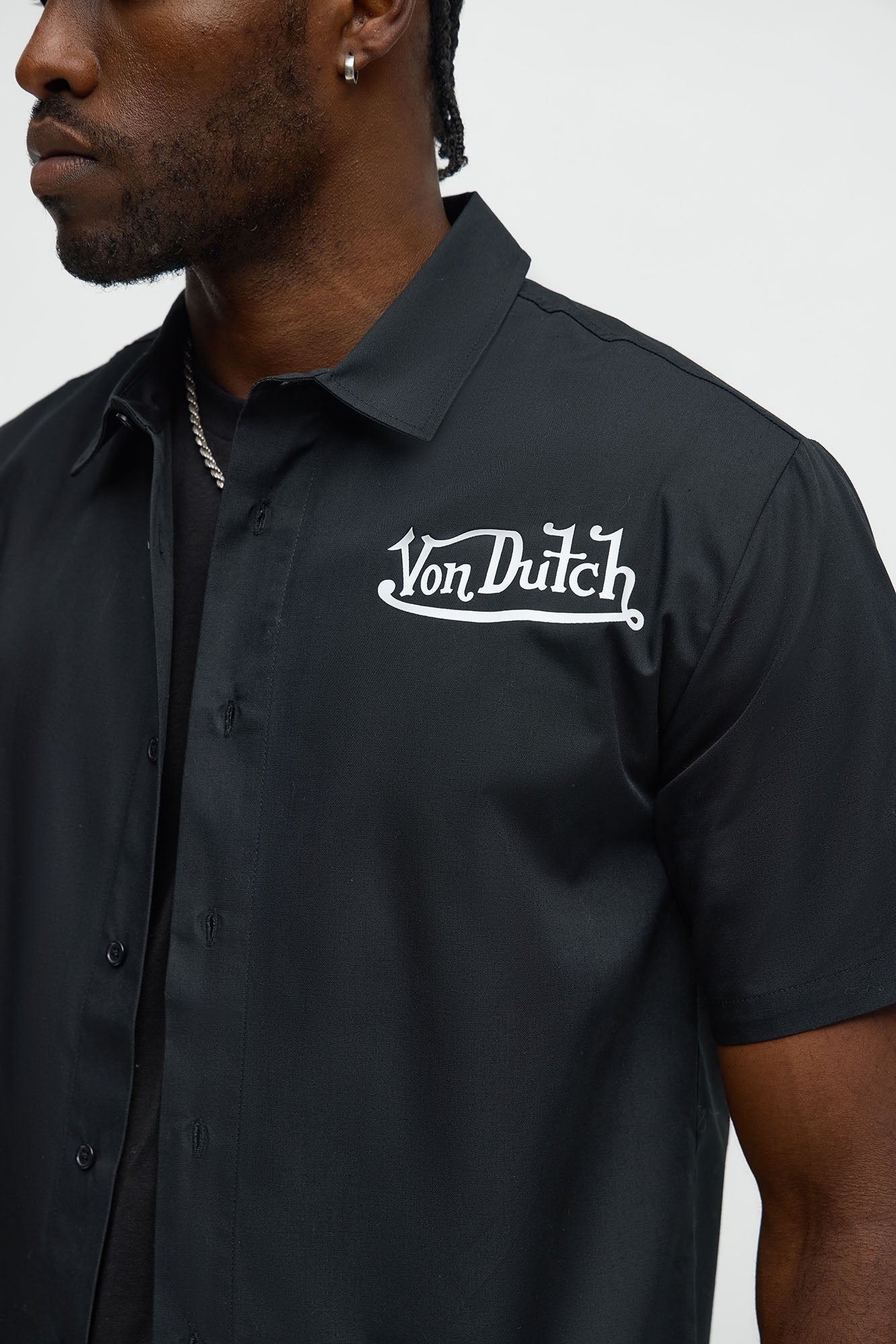 Von Dutch Cities Button Up Shirt - Black