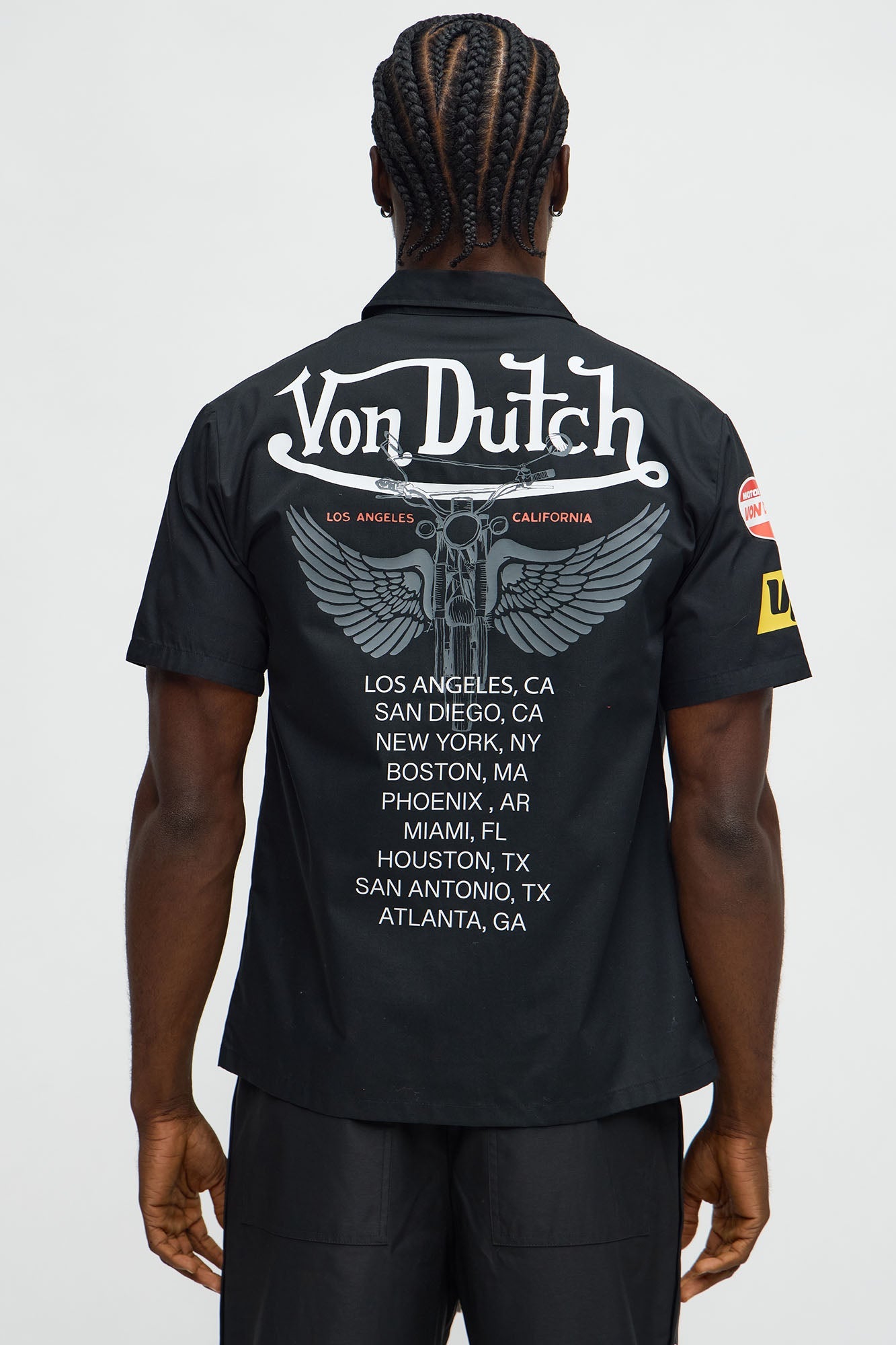 Von Dutch Cities Button Up Shirt - Black