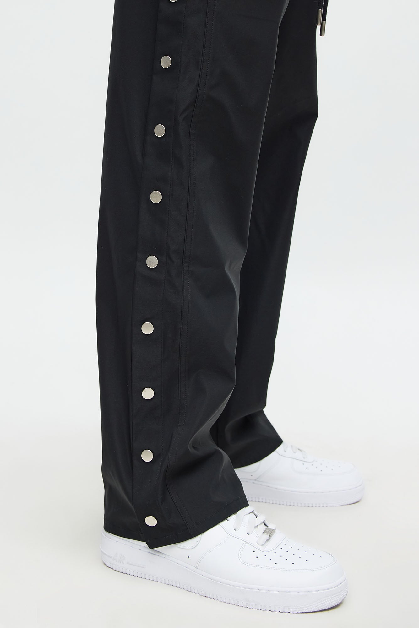 Baggy Lose Control Snap Button Pant - Black