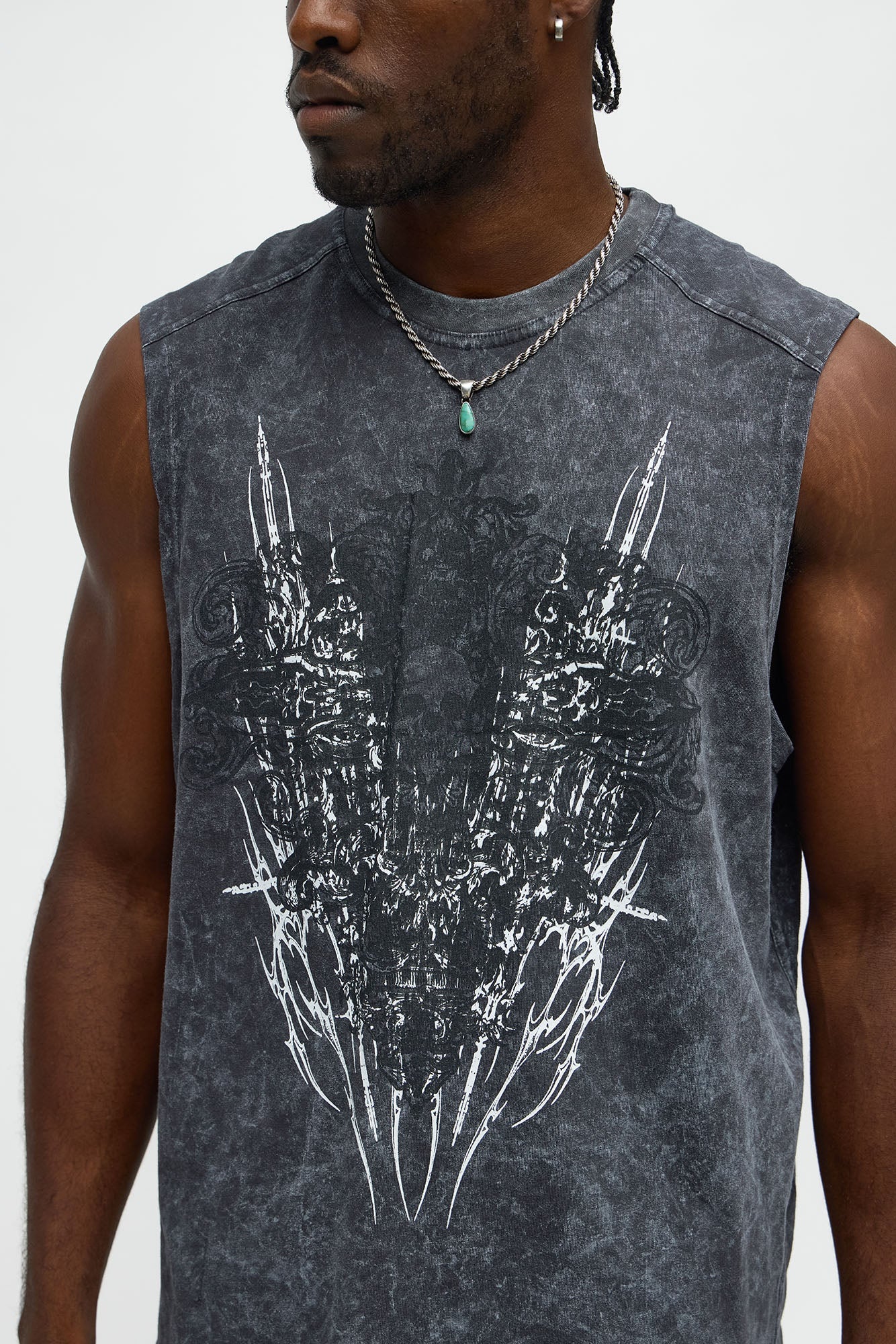 Colliding Muscle Tee - Black Wash