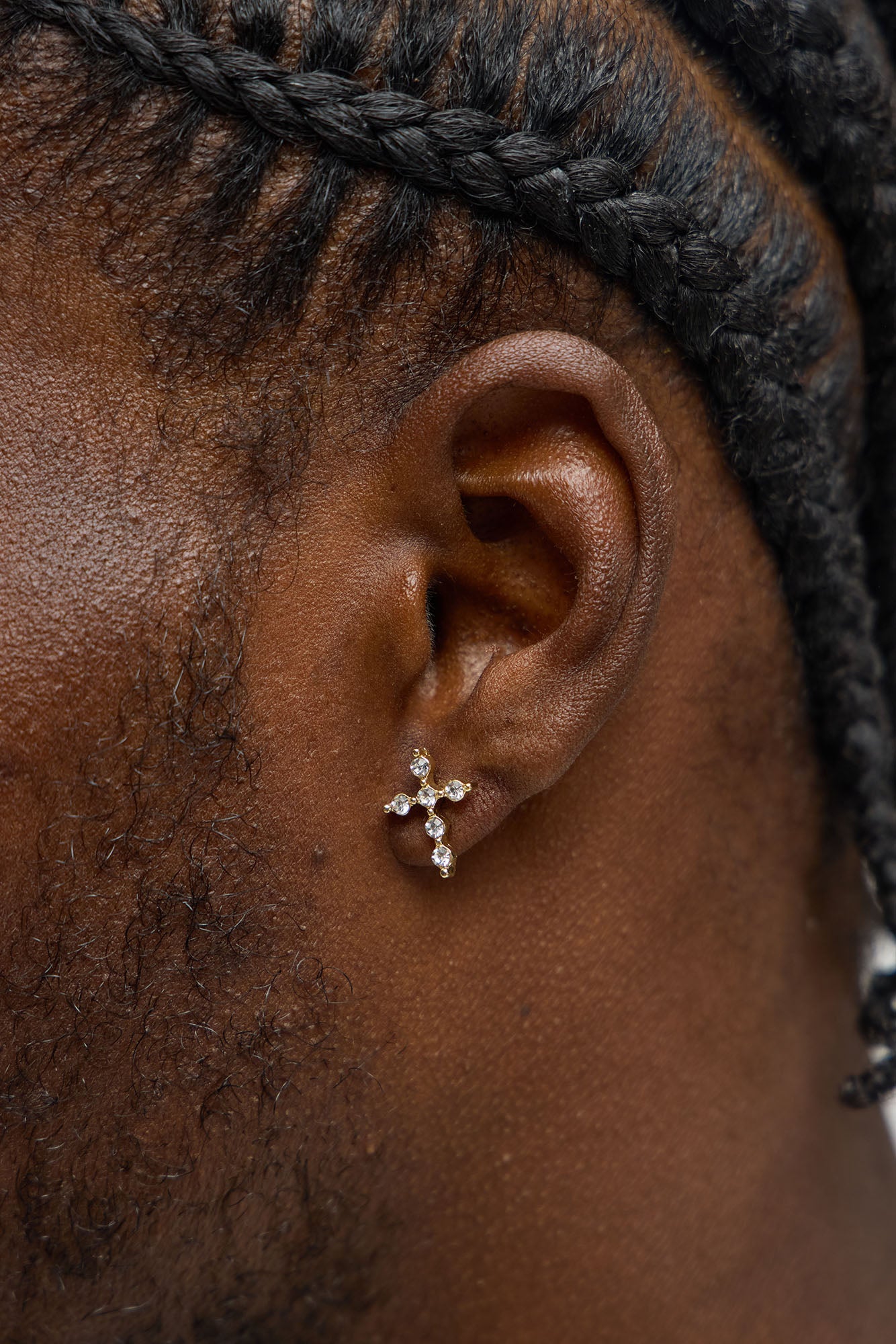 Triple Threat Cross Earring Set - Gold