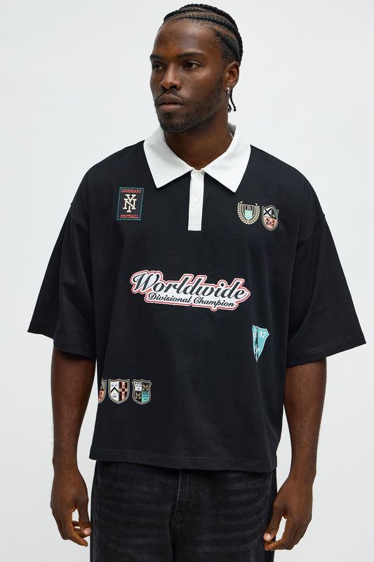 Worldwide Champion Short Sleeve Polo - Black