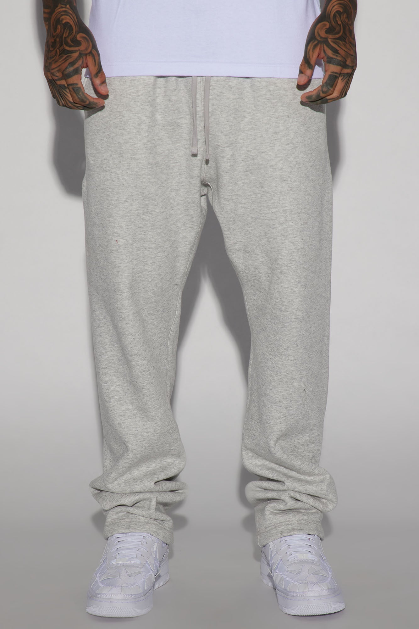 Tyson Heavyweight Straight Sweatpants - Heather Grey