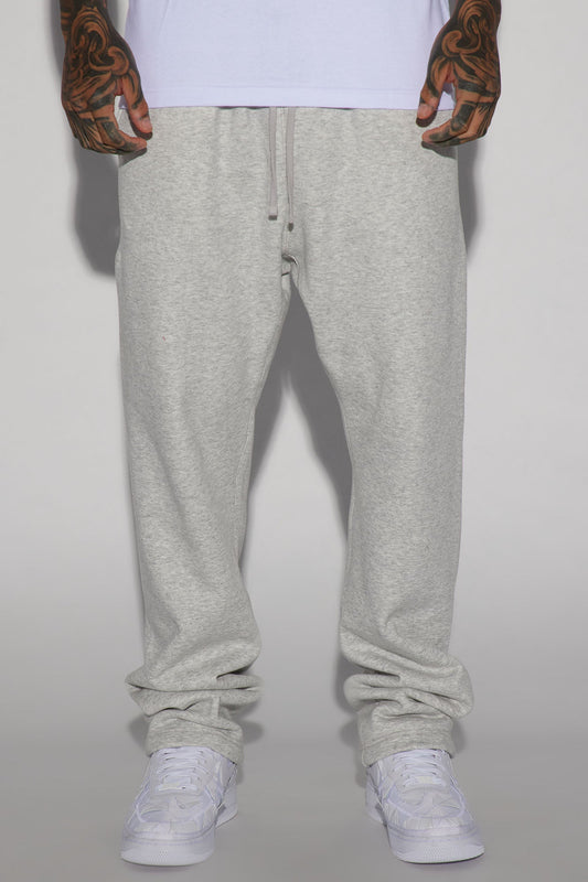 Tyson Heavyweight Straight Sweatpants - Heather Grey