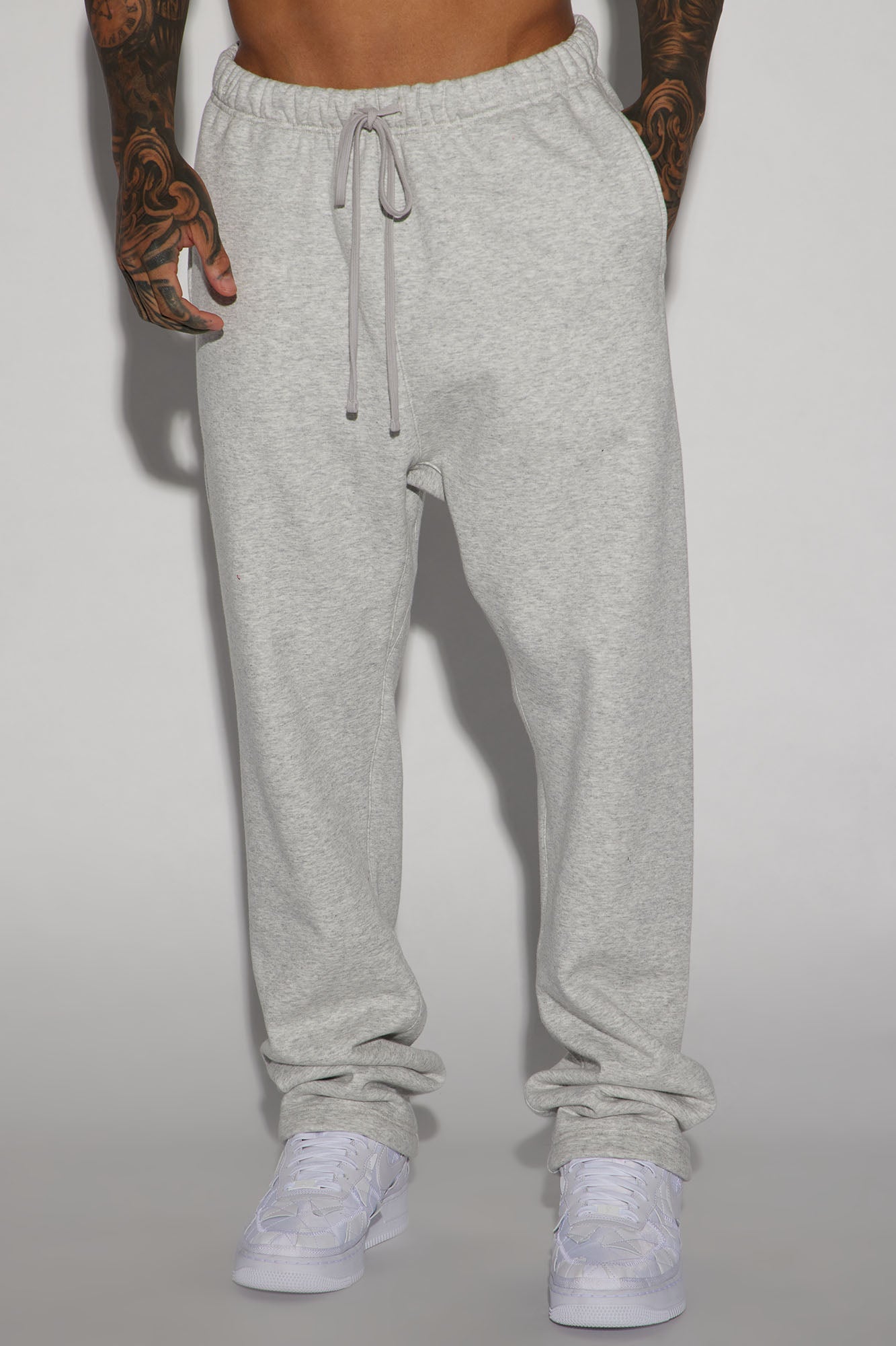 Tyson Heavyweight Straight Sweatpants - Heather Grey
