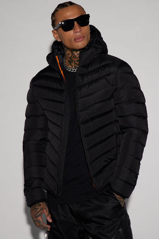 Grant Puffer Jacket - Black