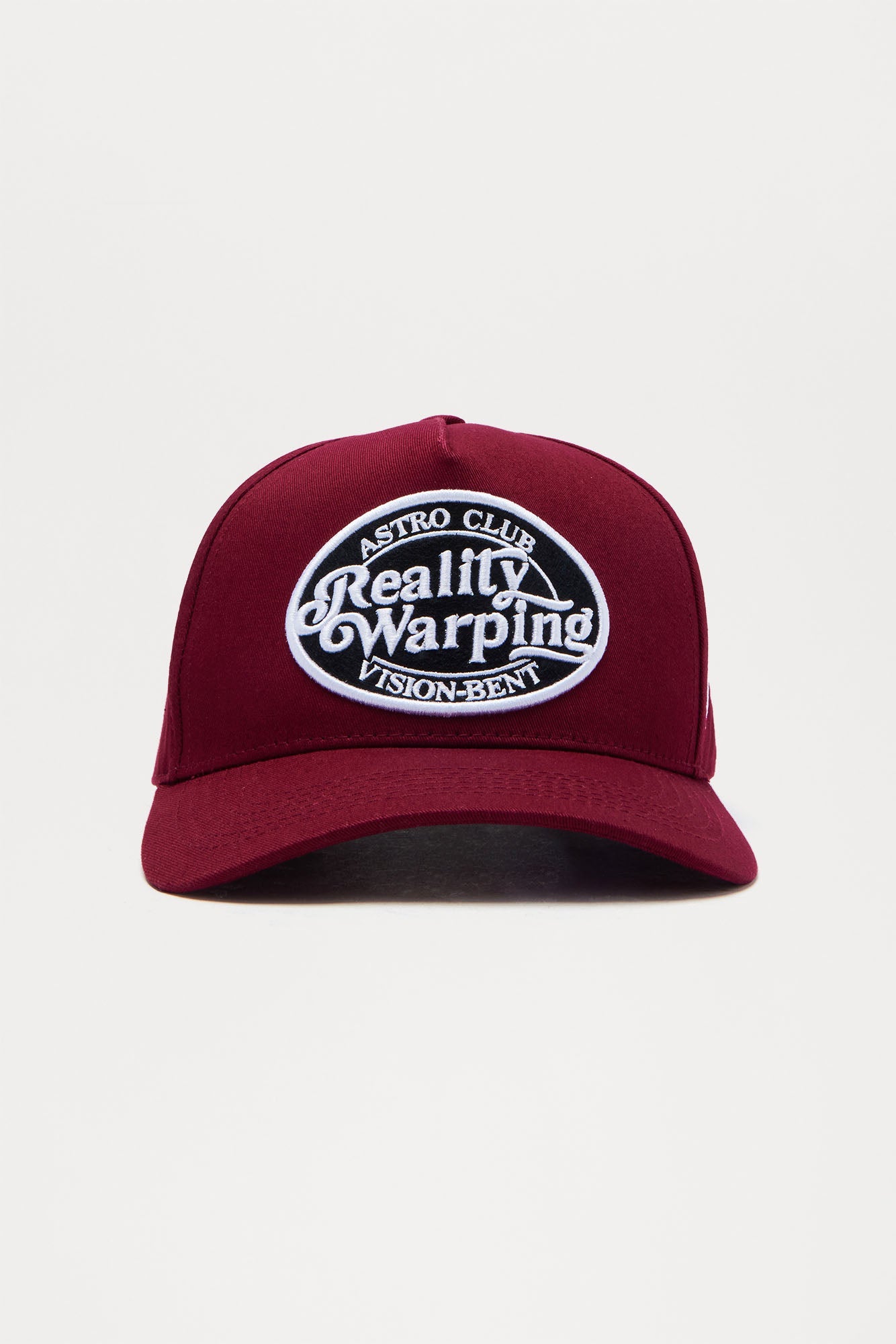 Reality Warping Structured Snapback Hat - Burgundy