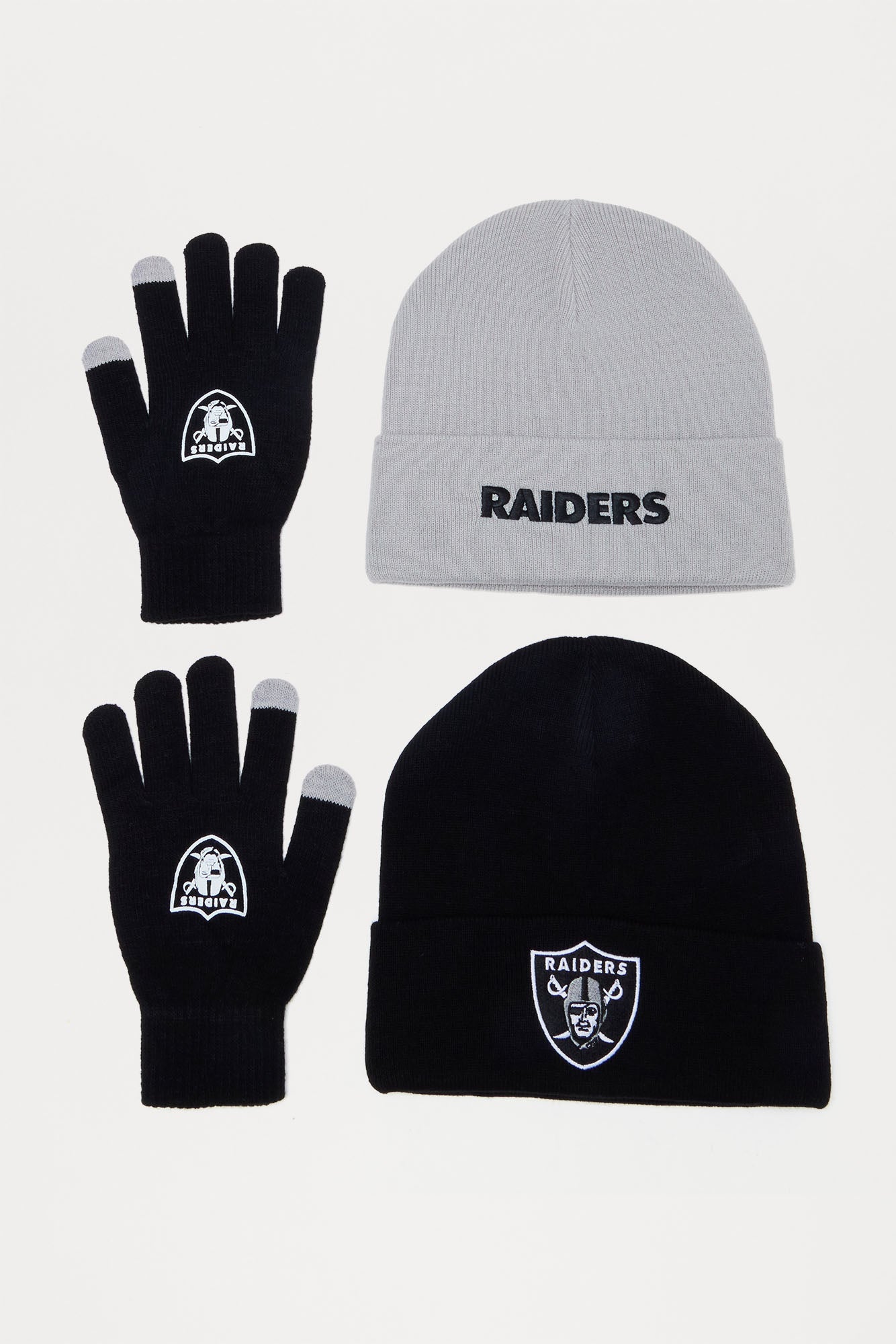 Classic Las Vegas Raiders Beanie 2 Pack - Black/combo