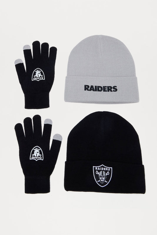 Classic Las Vegas Raiders Beanie 2 Pack - Black/combo