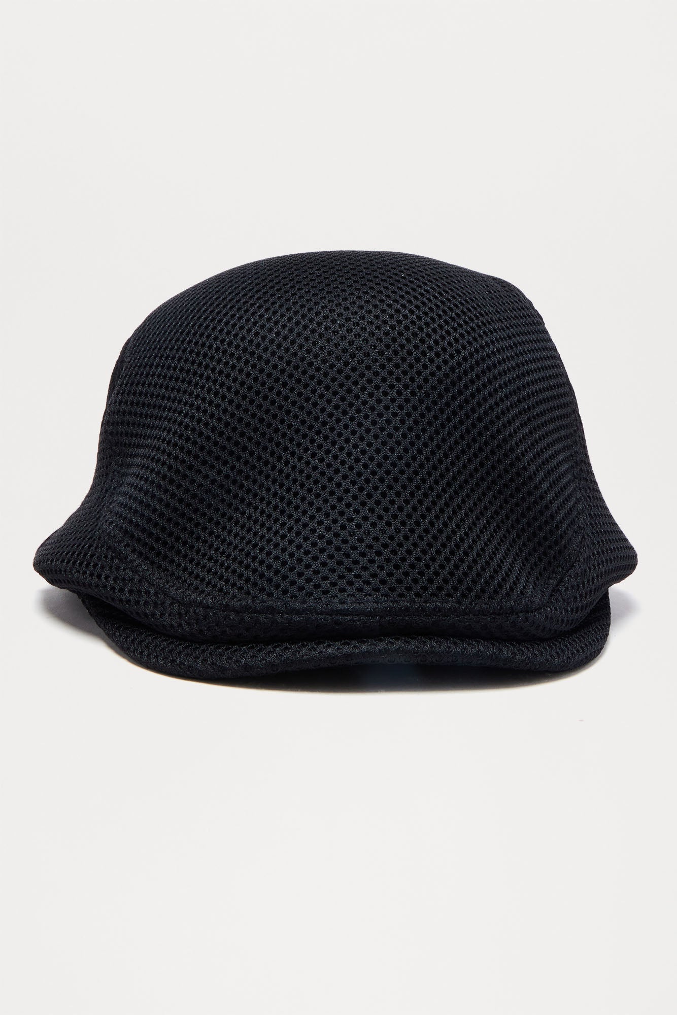 Adjustable Mesh Flat Cap - Black