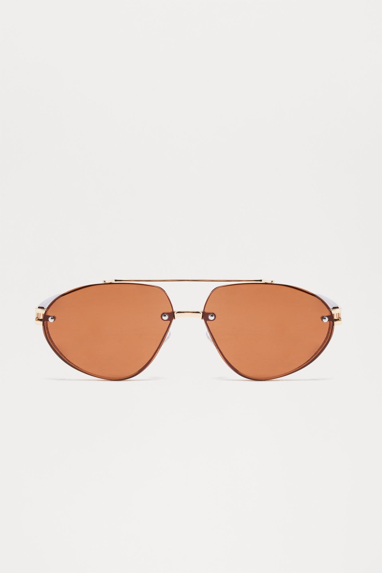 Tough Aviator Metal Frame Sunglasses - Brown