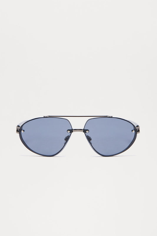 Tough Aviator Metal Frame Sunglasses - Gunmetal