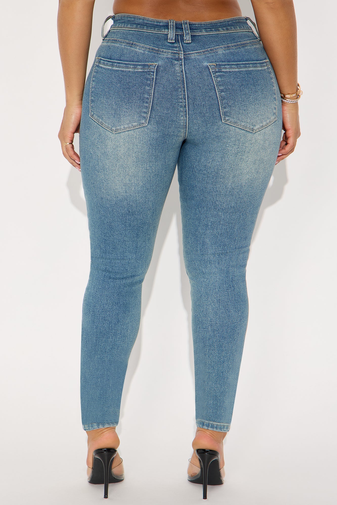 Better Myself Mid Rise Skinny Jeans - Medium Wash