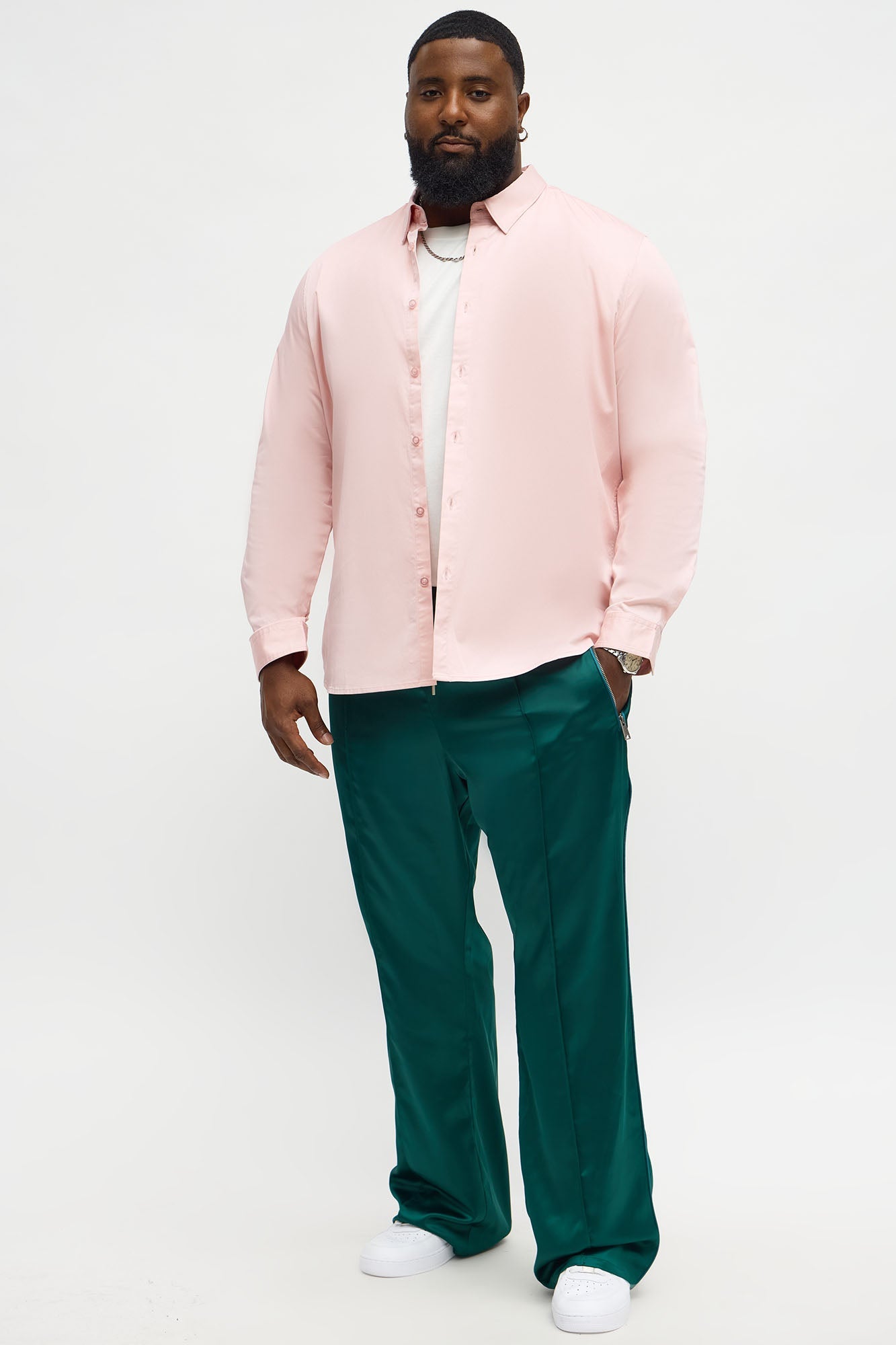 Stacked Slim Flare With Some Class Pant - Green