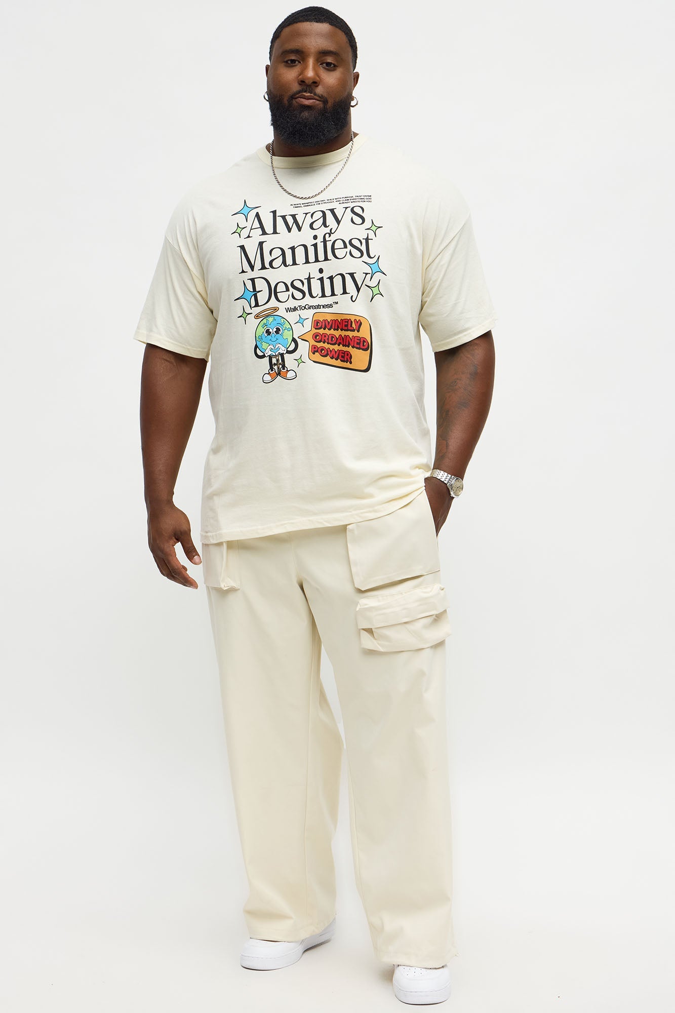 Baggy Make That Call Front Pocket Pants - Off White