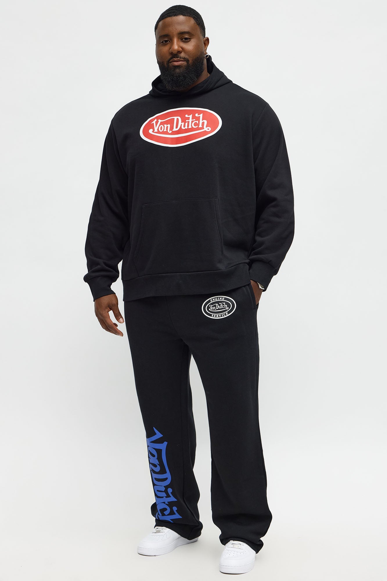 Von Dutch Live To Ride Baggy Sweatpants - Black