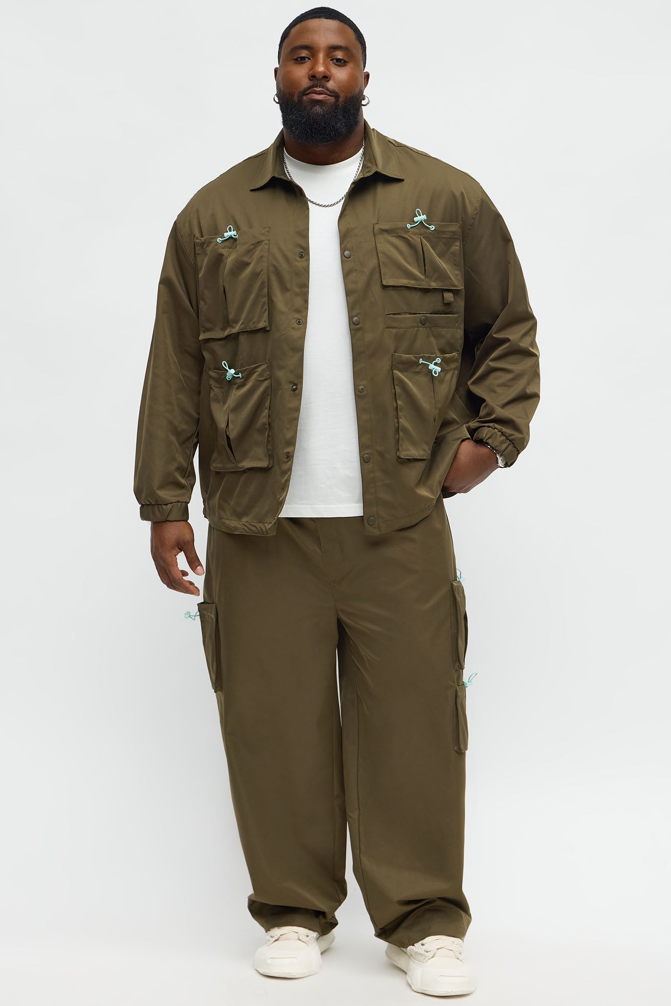 Relaxed Viktor Utility Jacket - Olive