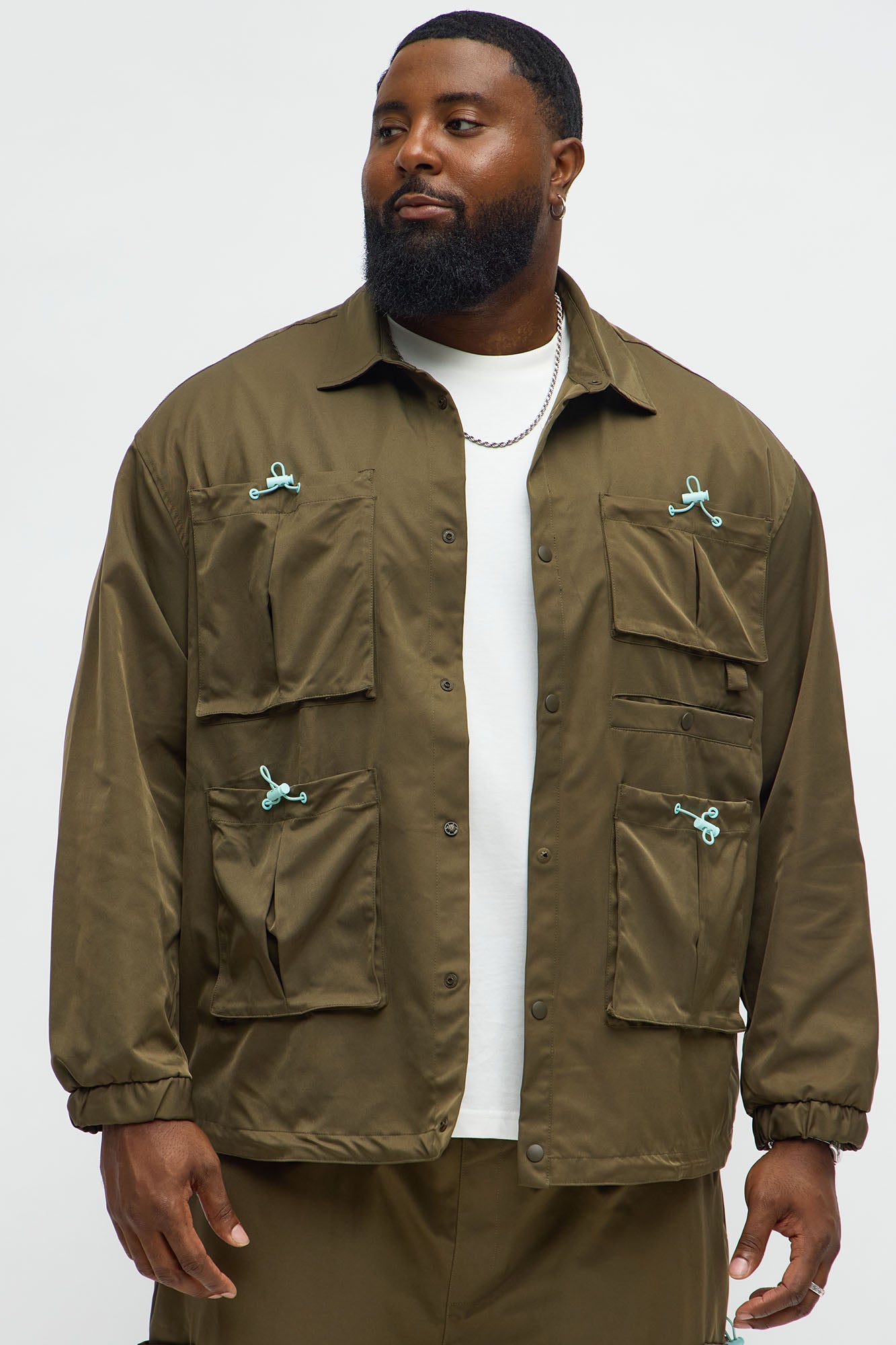 Relaxed Viktor Utility Jacket - Olive
