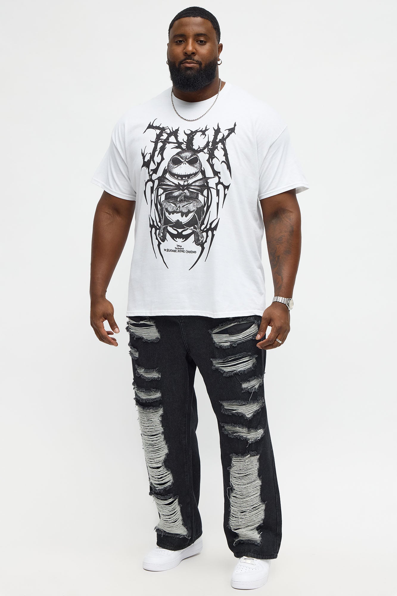 The Nightmare Before Christmas Jack Skellington Short Sleeve Tee - White