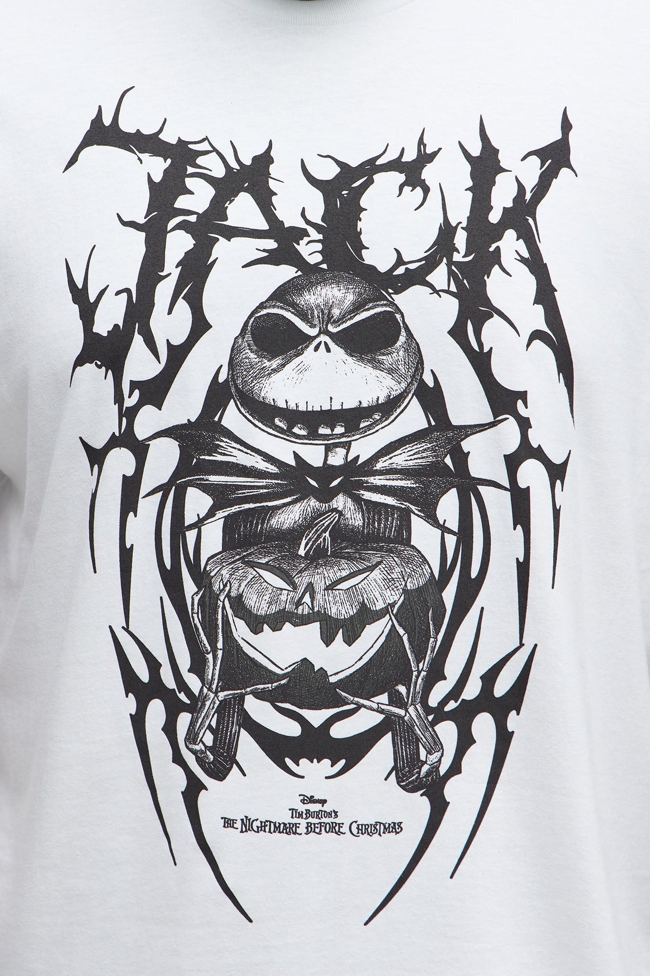 The Nightmare Before Christmas Jack Skellington Short Sleeve Tee - White