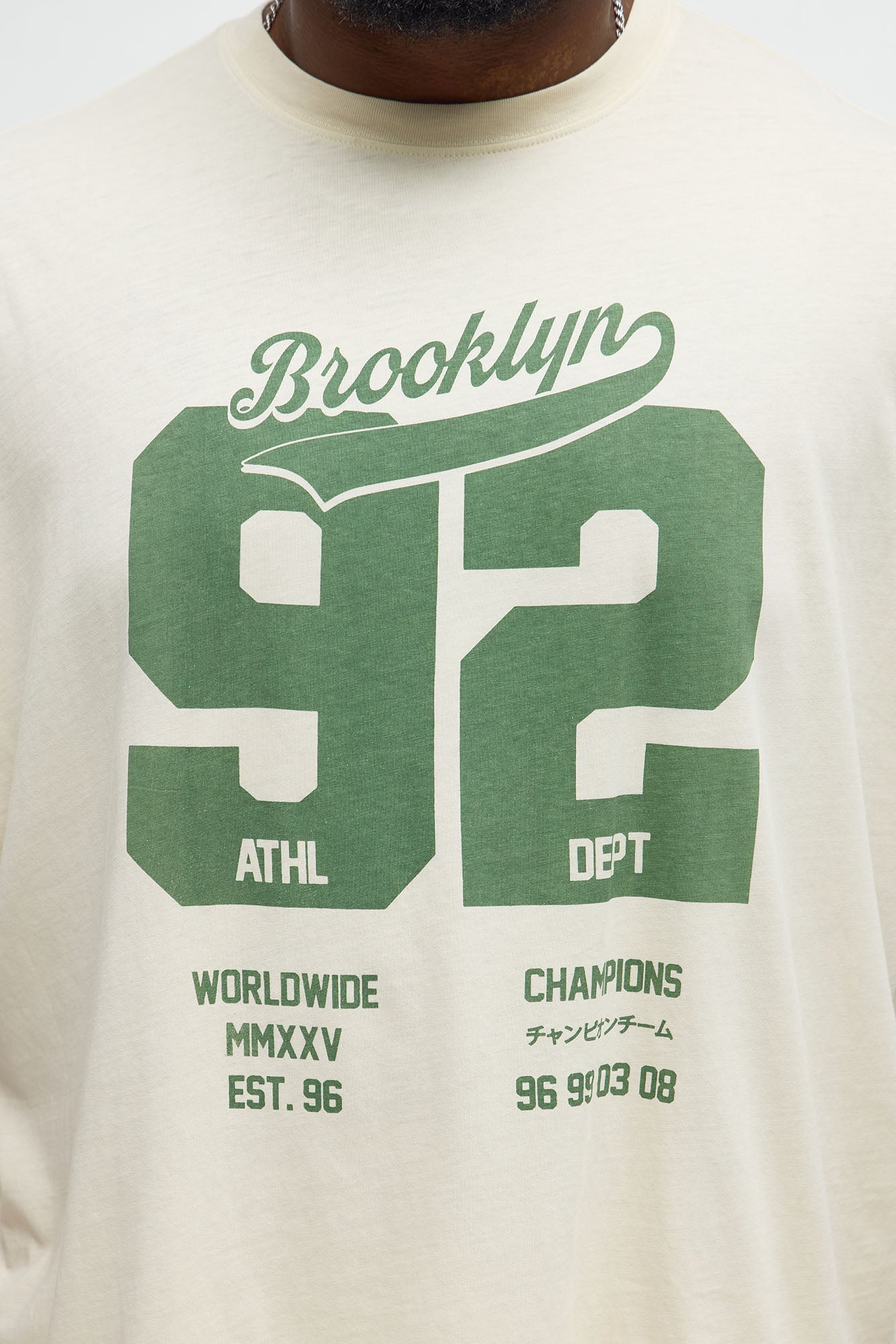 Brooklyn Worldwide 92 Oversized Short Sleeve Tee - Cream
