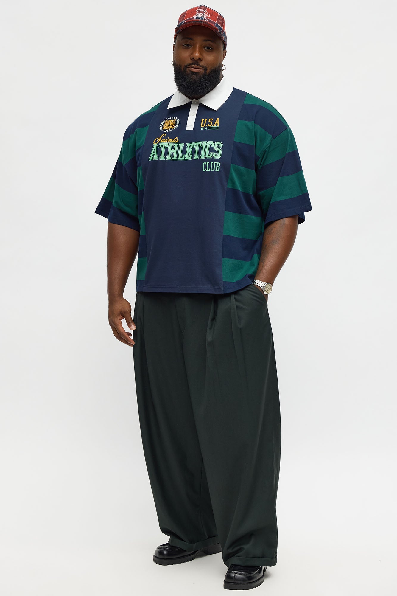 Saints Short Sleeve Rugby Polo - Blue/combo