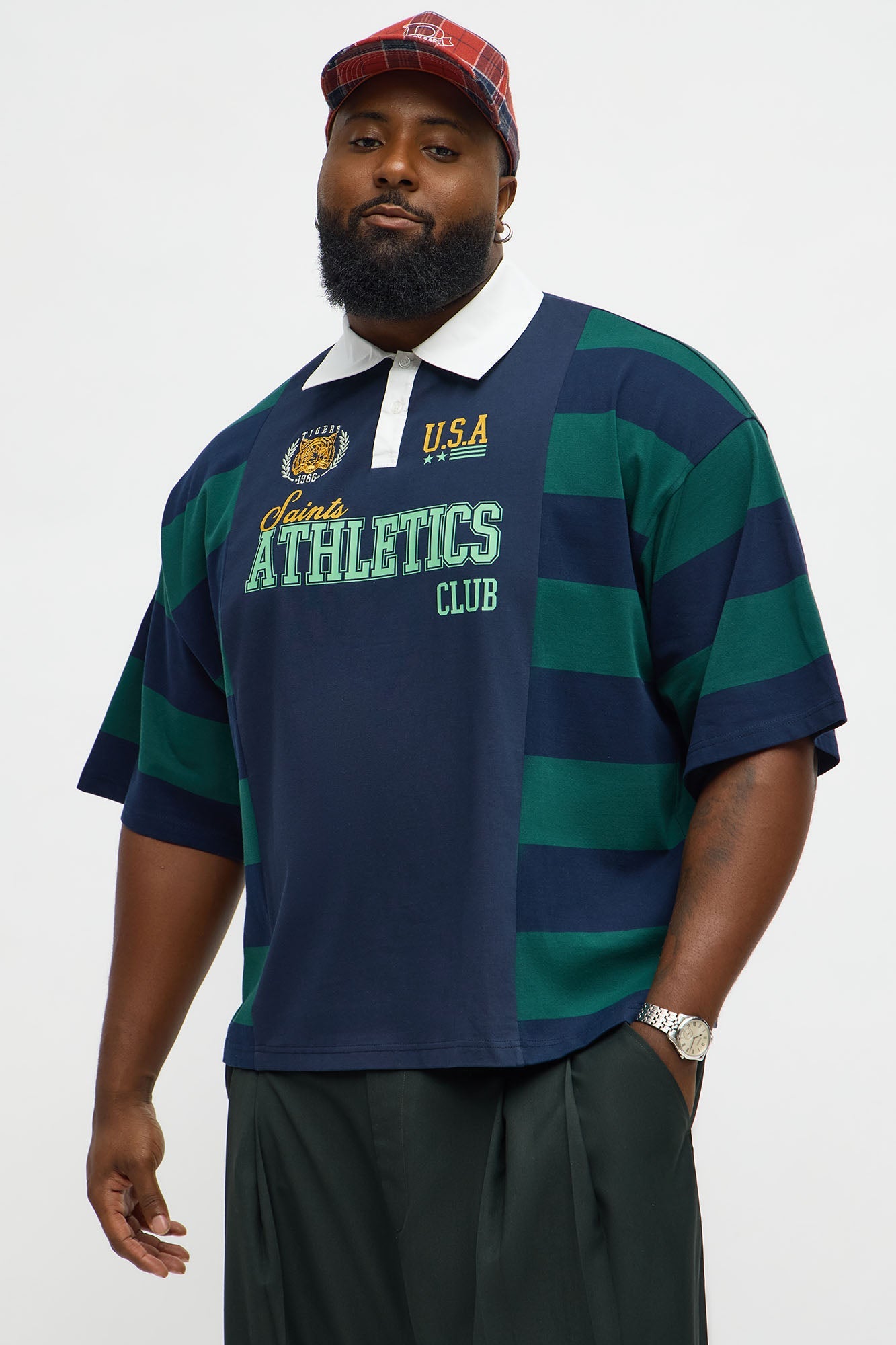 Saints Short Sleeve Rugby Polo - Blue/combo